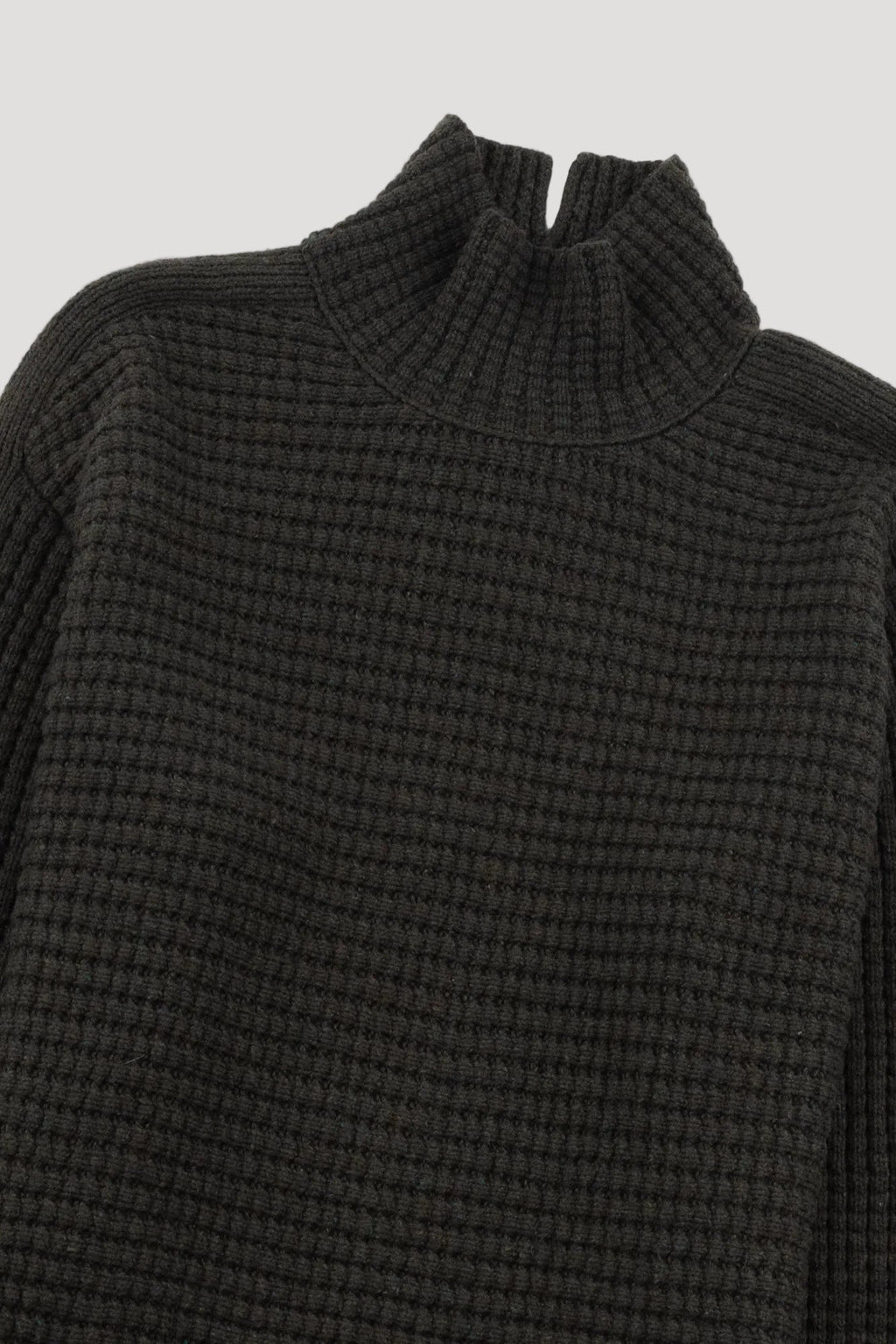 Funnel Neck Jumper - Dark Forest Green