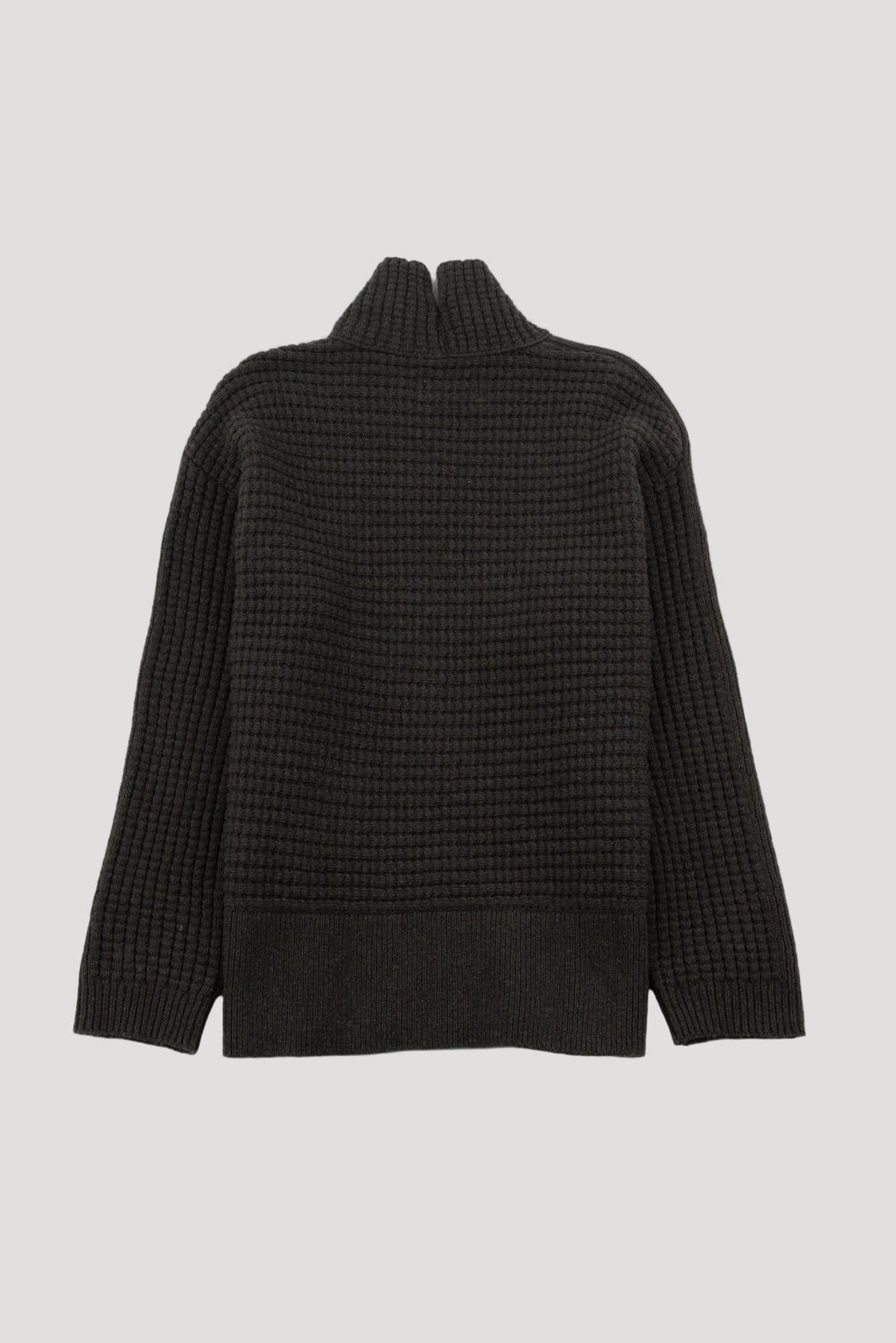 Funnel Neck Jumper - Dark Forest Green