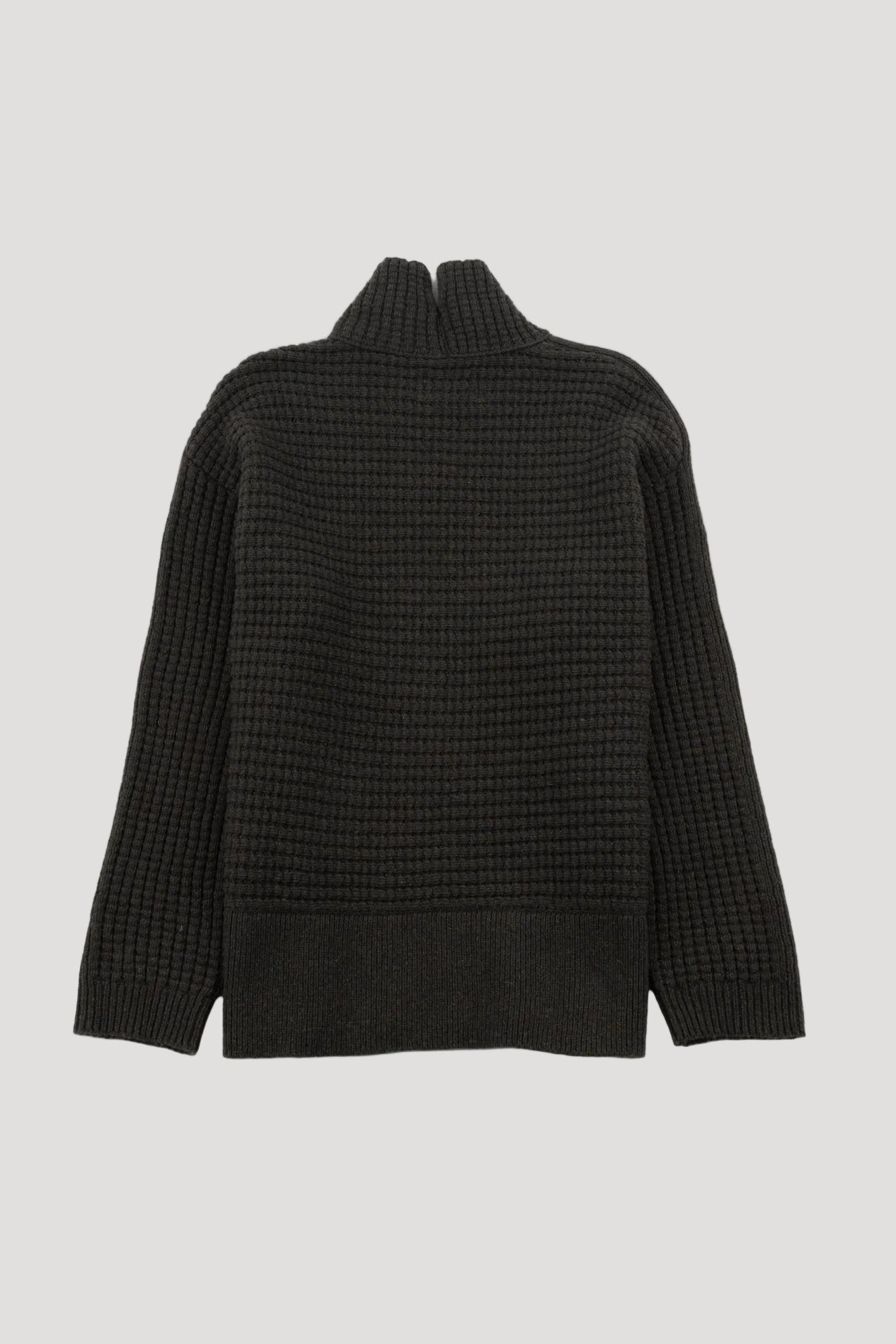 Funnel Neck Jumper - Dark Forest Green