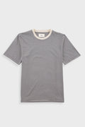 1x1 Striped T-Shirt - Soft Black