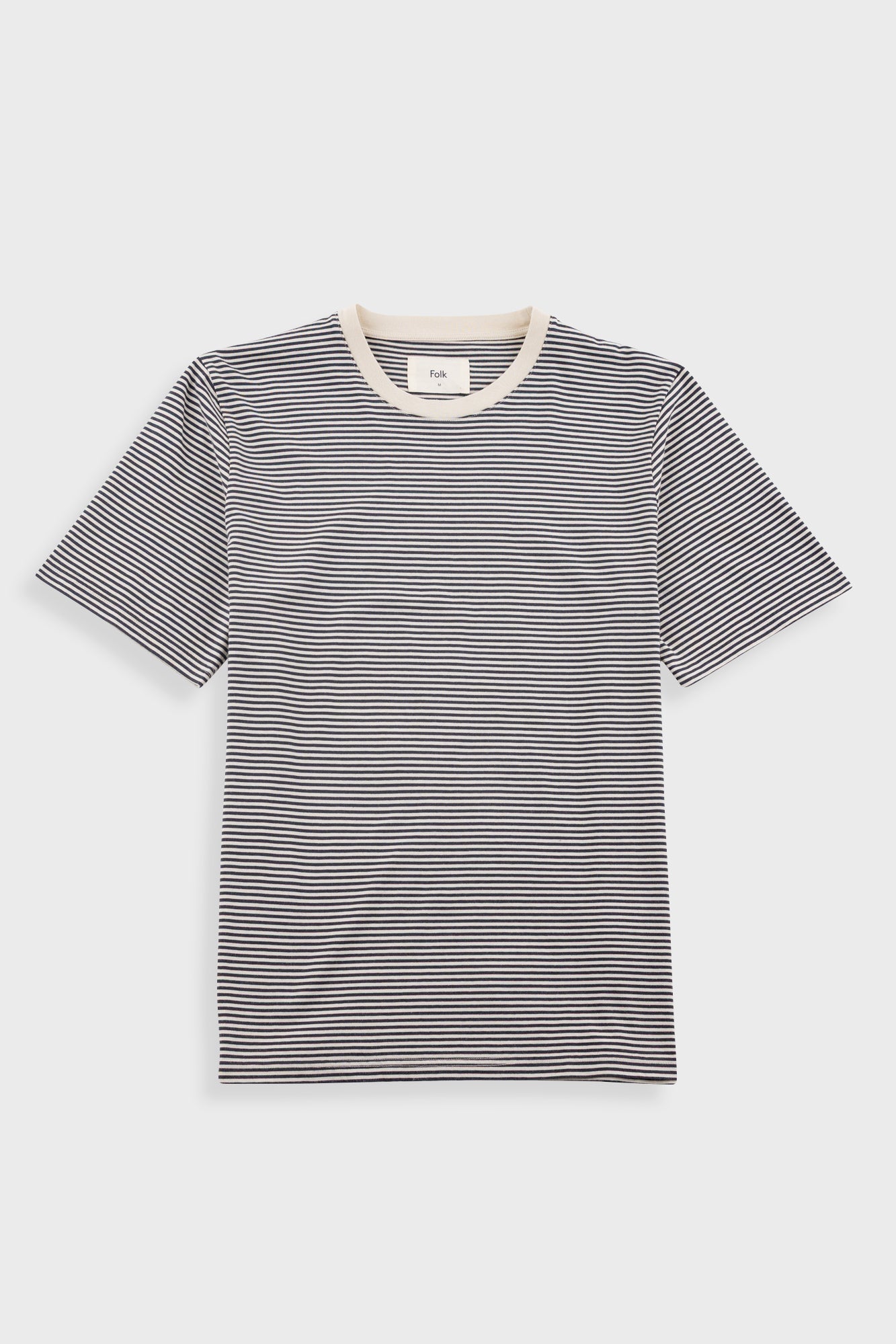 1x1 Striped T-Shirt - Soft Black