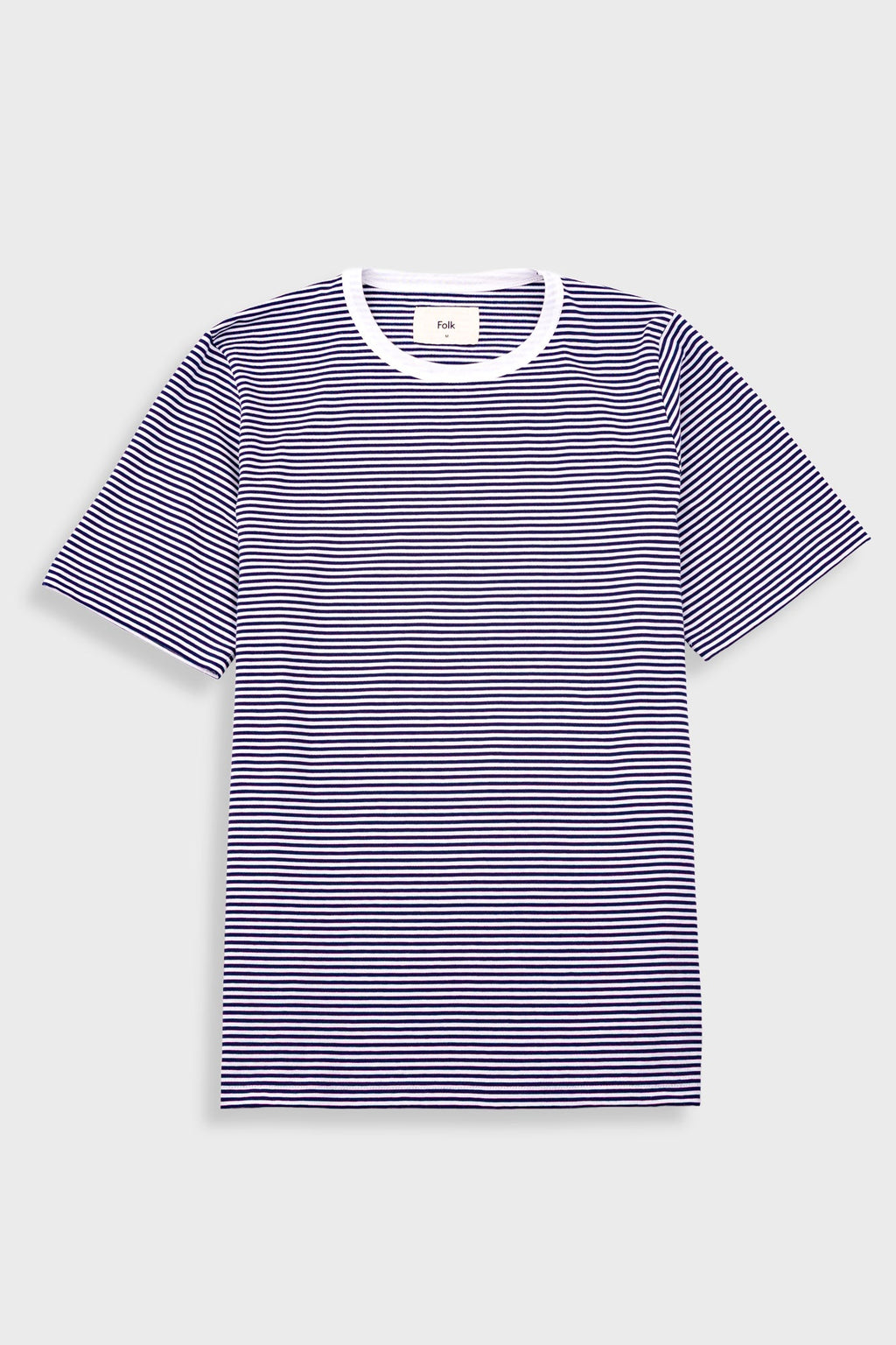 1x1 Striped T-Shirt - Bright Navy / Ecru