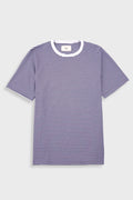 1x1 Striped T-Shirt - Bright Navy / Ecru