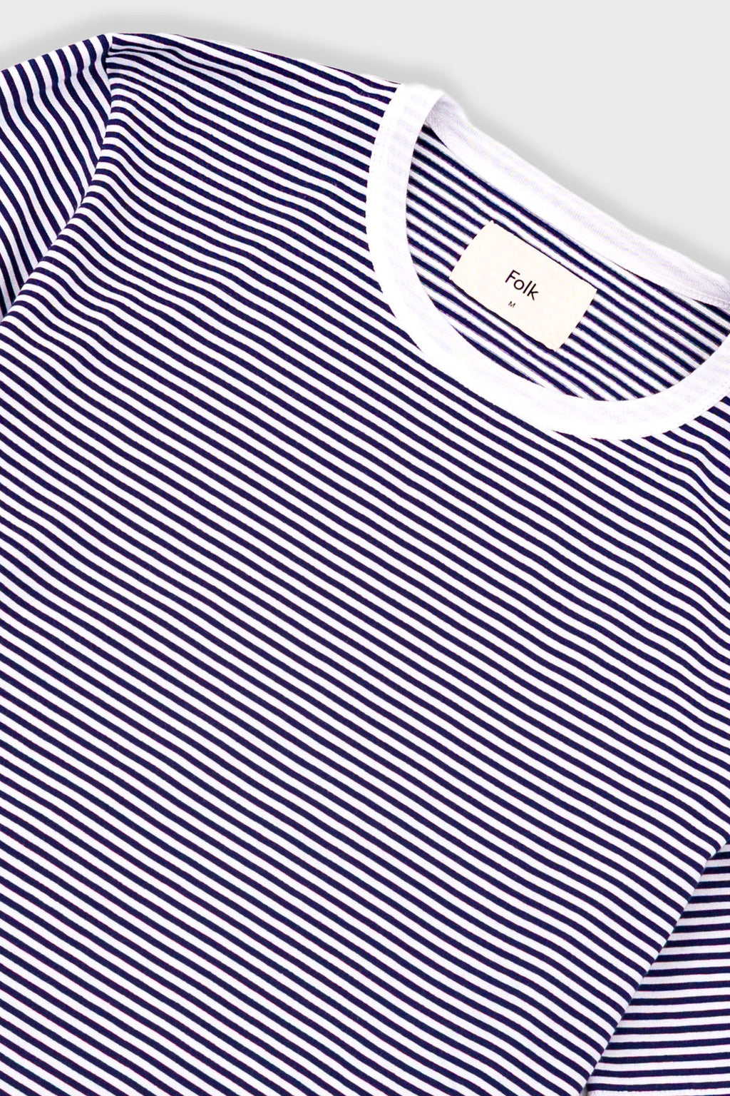 1x1 Striped T-Shirt - Bright Navy / Ecru