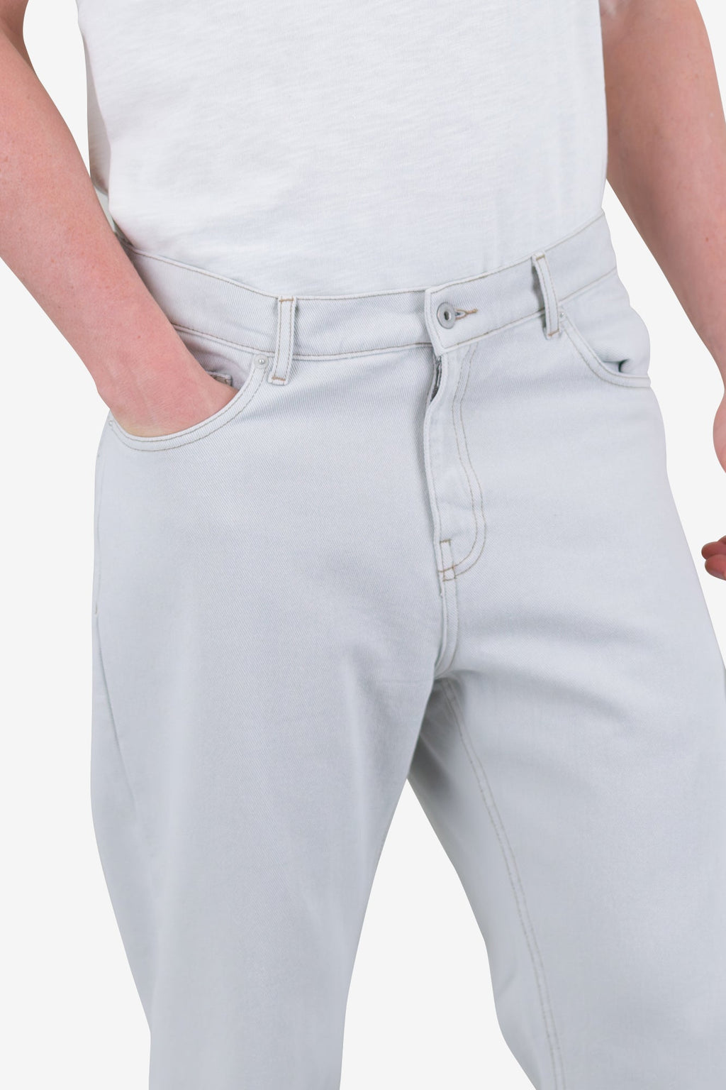 5 Pocket Trouser - Soft Grey Denim