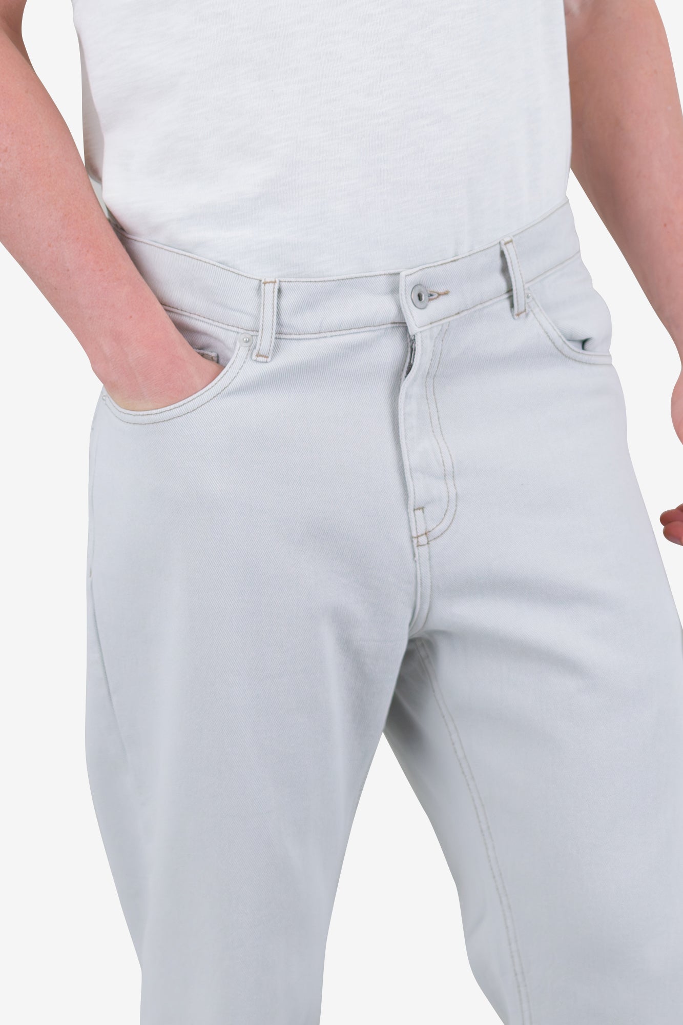 5 Pocket Trouser - Soft Grey Denim