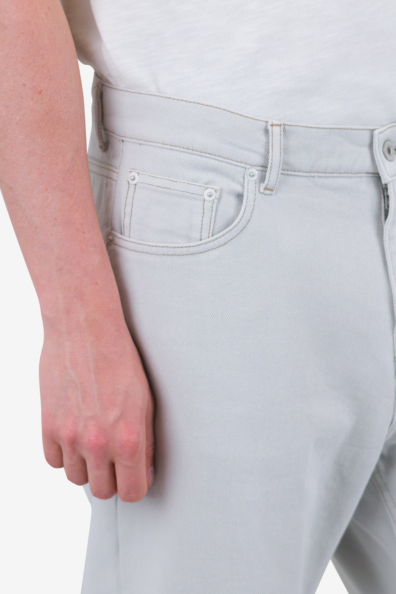 5 Pocket Trouser - Soft Grey Denim