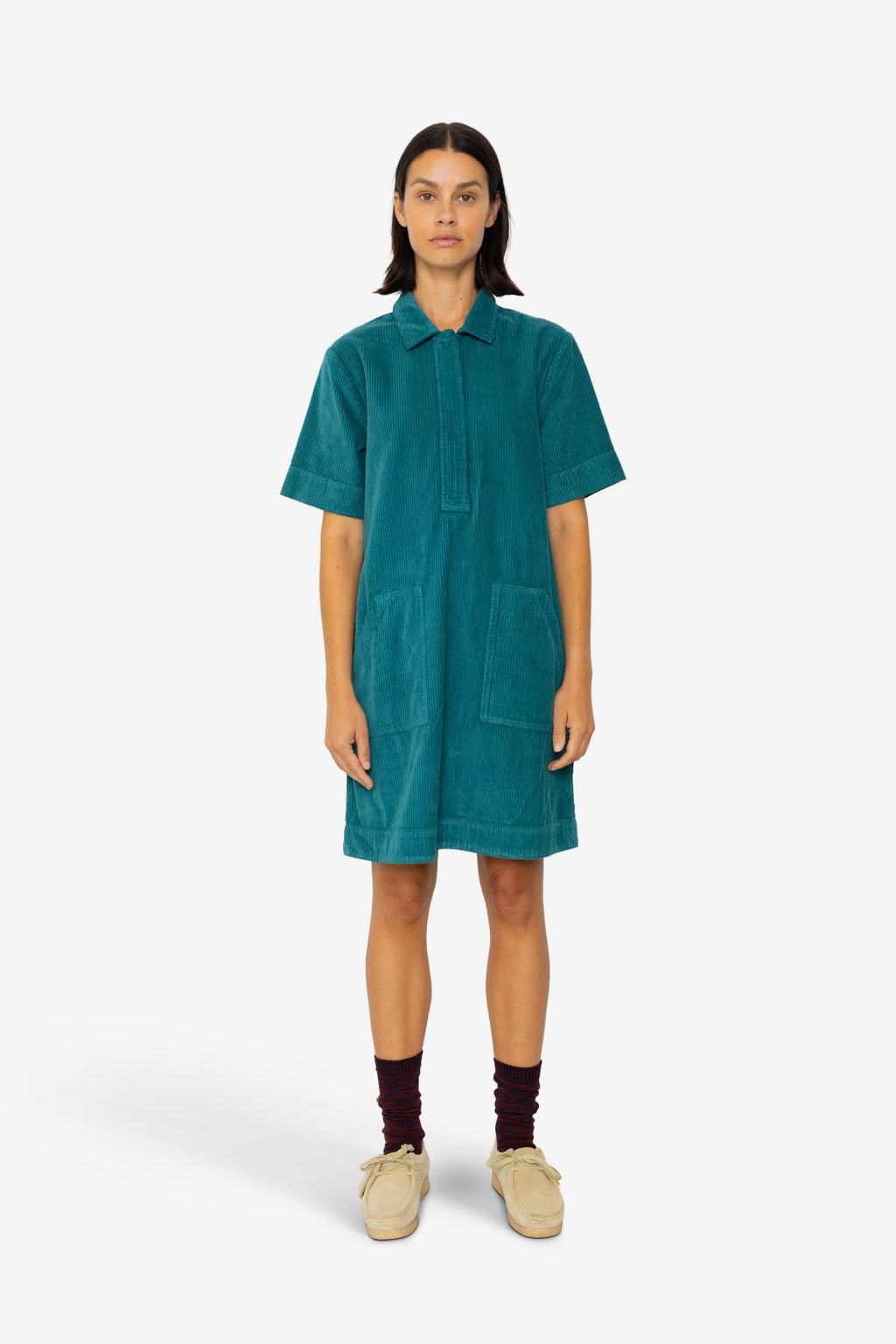 A-Line Zip Dress - Dark Teal
