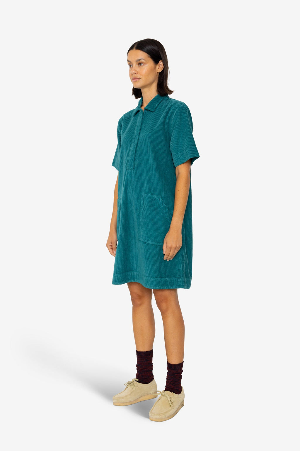 A-Line Zip Dress - Dark Teal