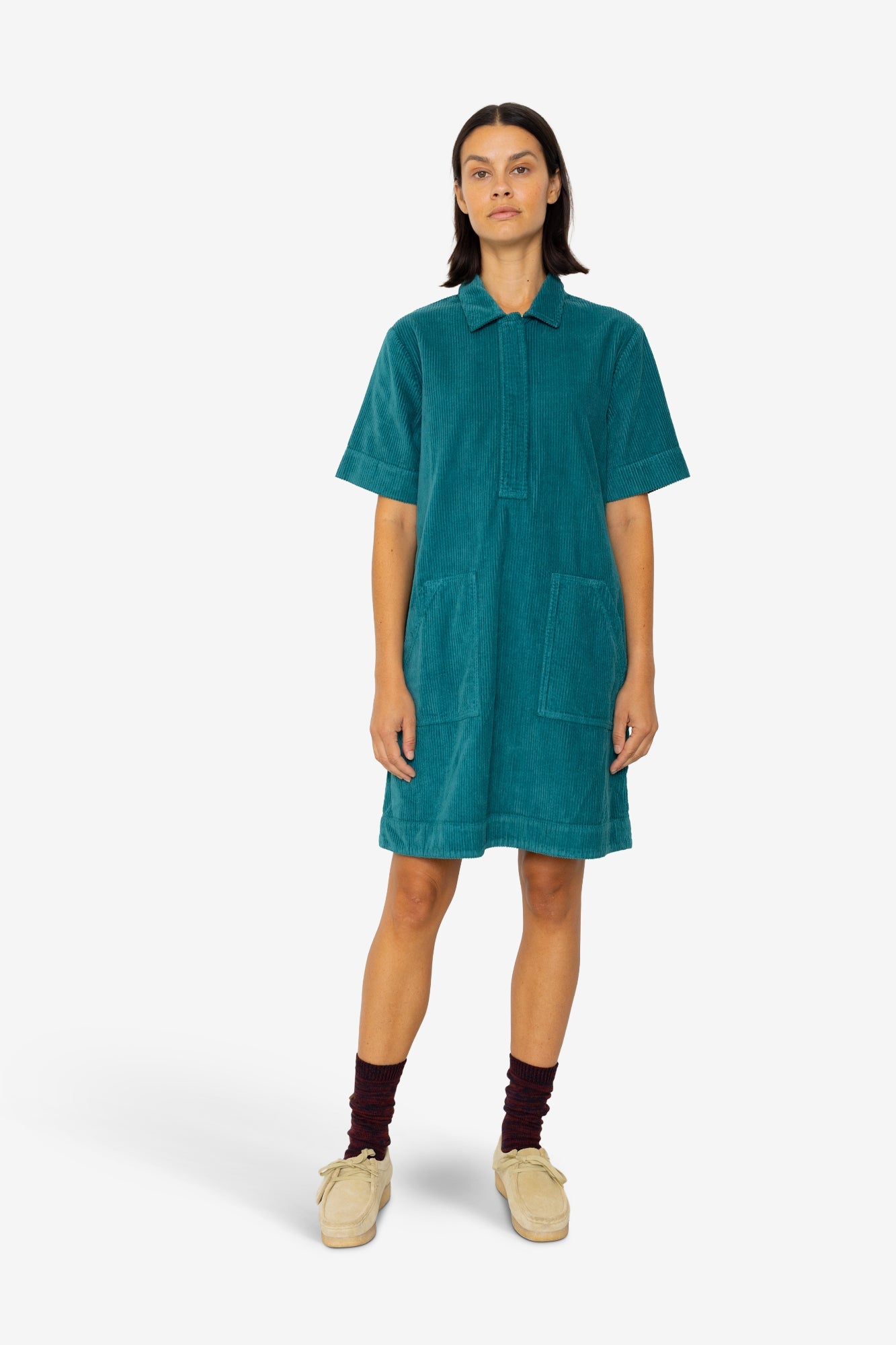 A-Line Zip Dress - Dark Teal