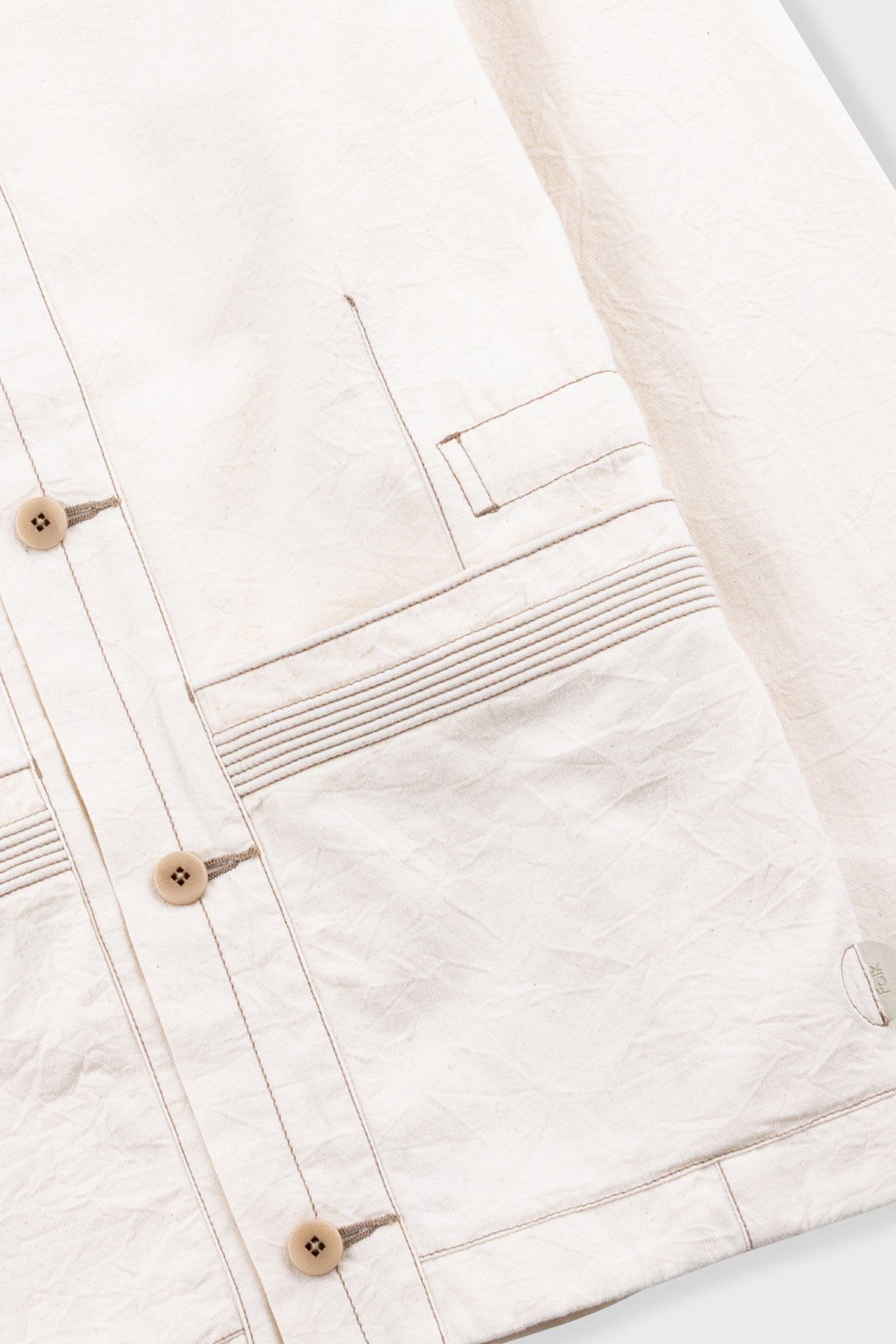 Anniversary Jacket - Ecru Crinkle Cotton