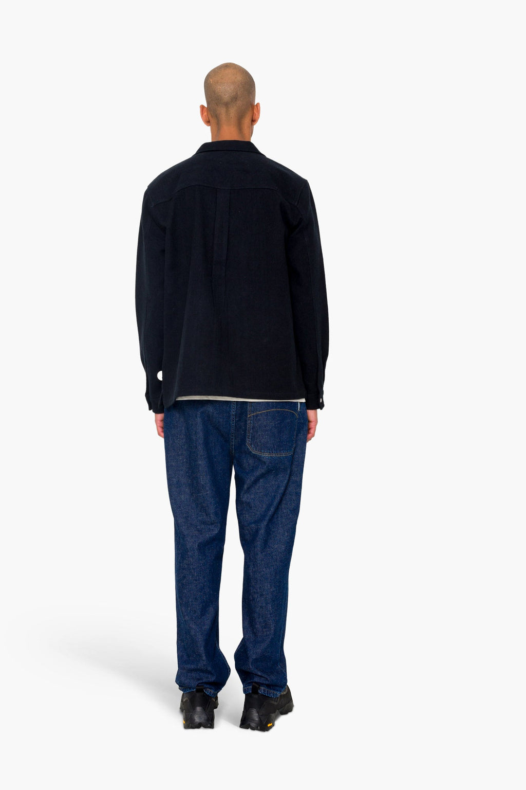 Anniversary Patch Overshirt - Ash Navy Brushed Twill