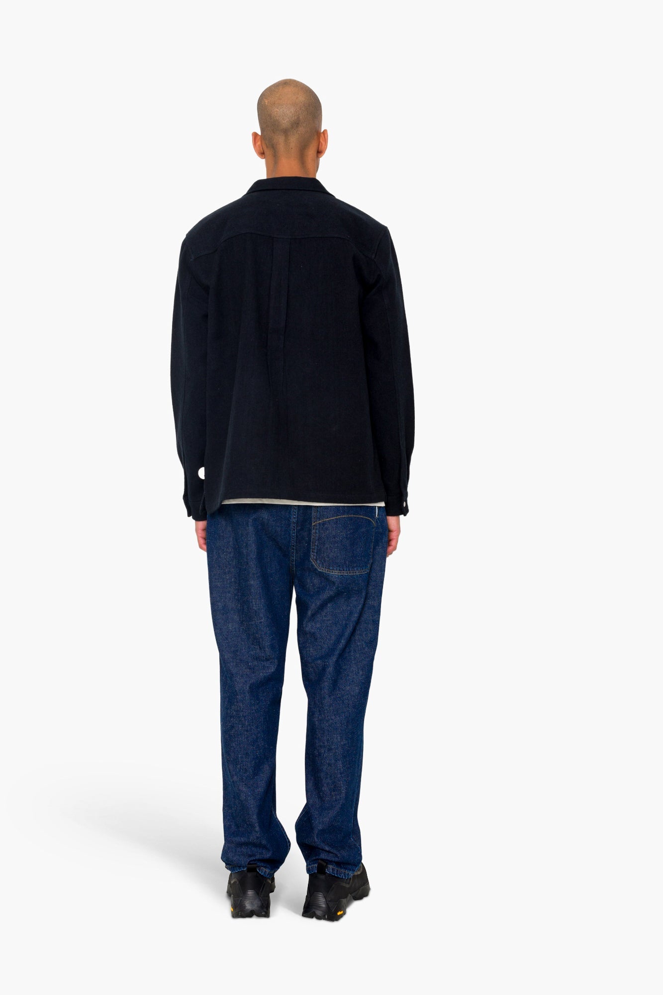 Anniversary Patch Overshirt - Ash Navy Brushed Twill