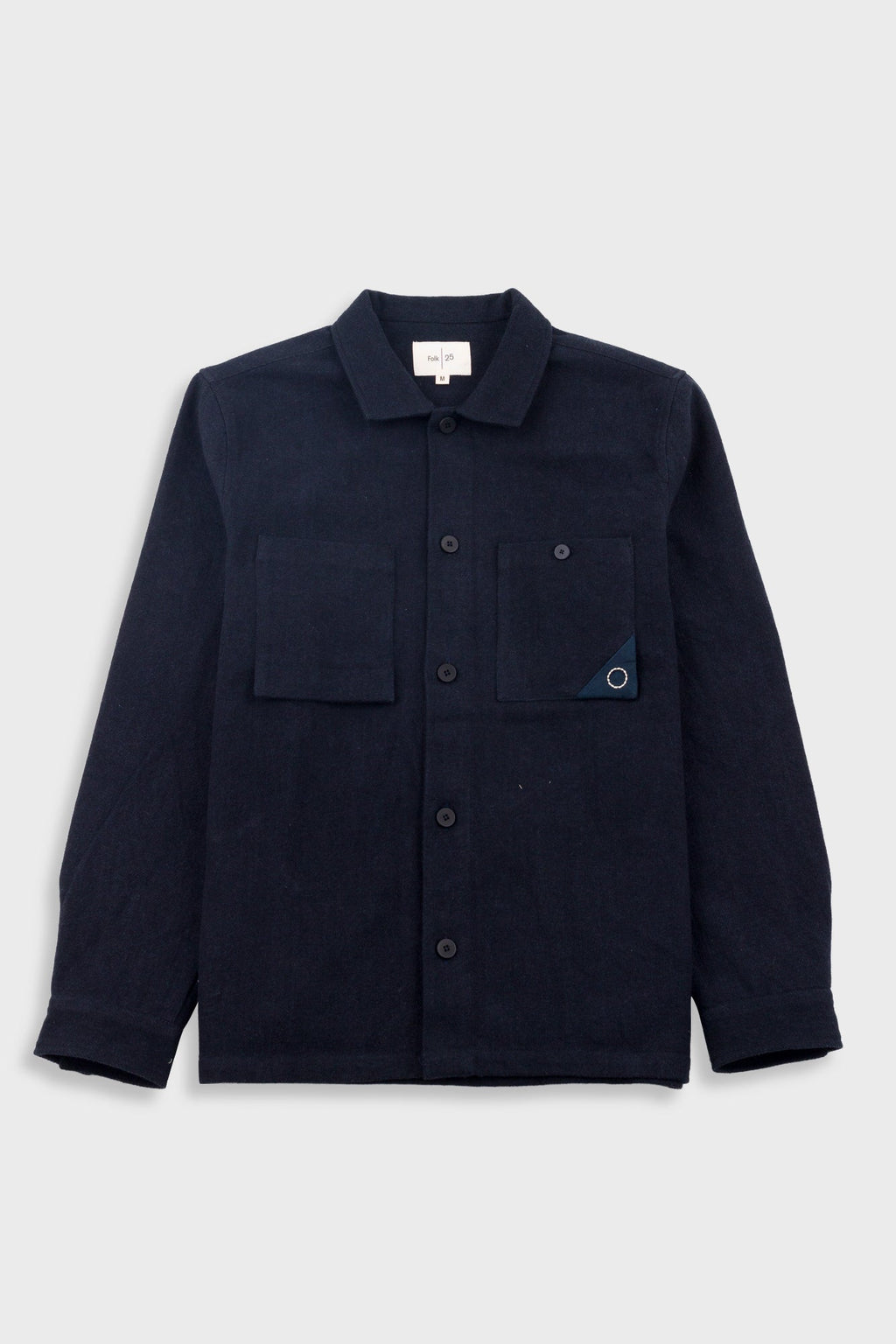Anniversary Patch Overshirt - Ash Navy Brushed Twill