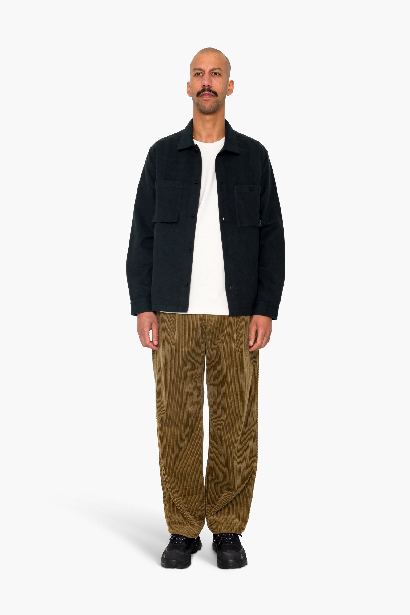 Anniversary Patch Overshirt - Deep Green Moleskin