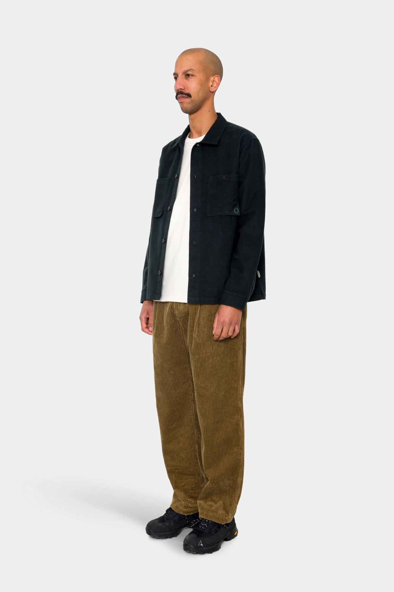 Anniversary Patch Overshirt - Deep Green Moleskin