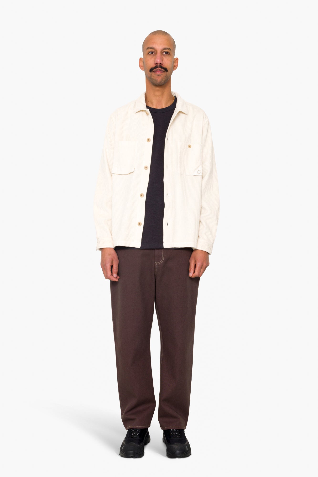 Anniversary Patch Overshirt - Light Stone Chunky Cord