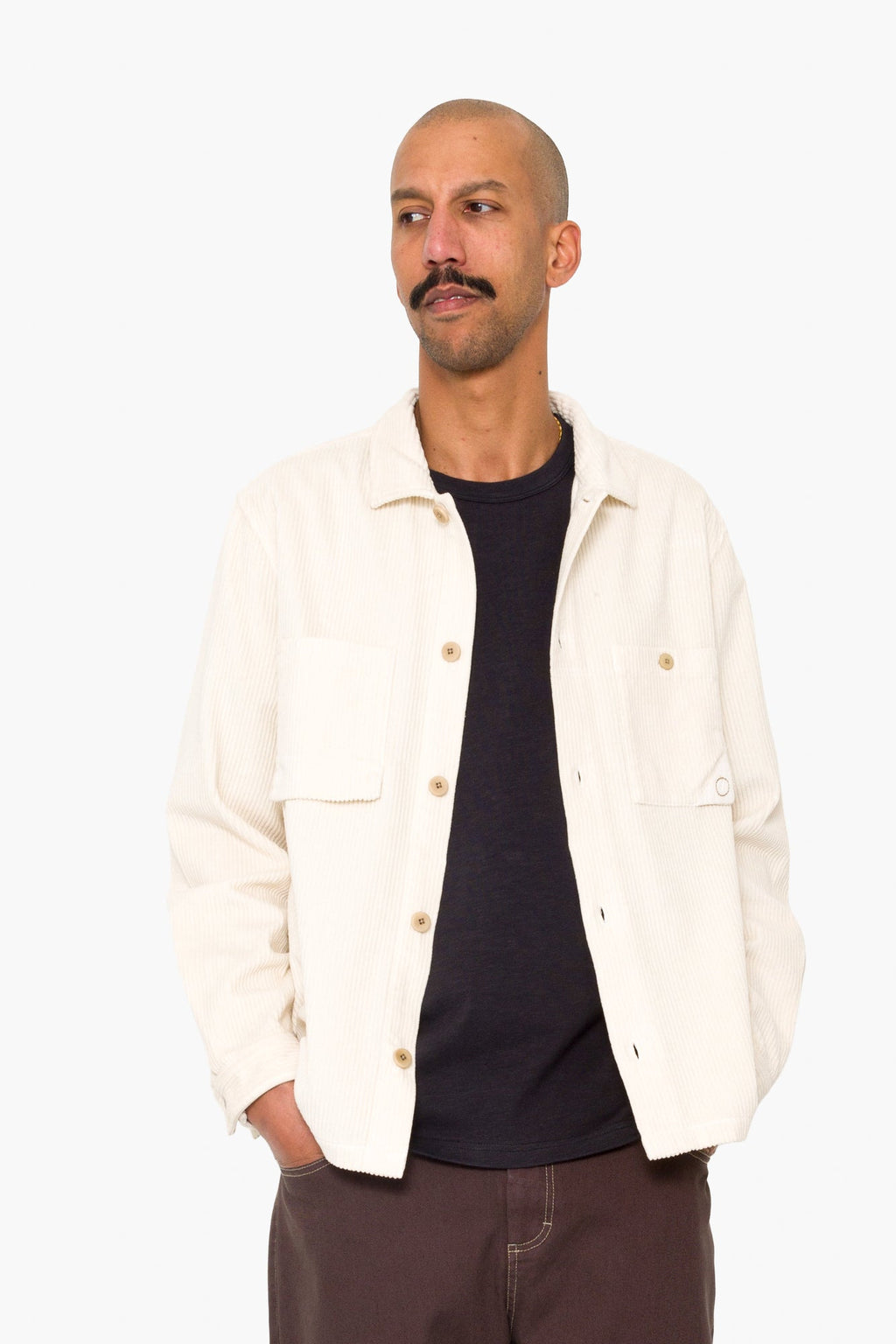 Anniversary Patch Overshirt - Light Stone Chunky Cord