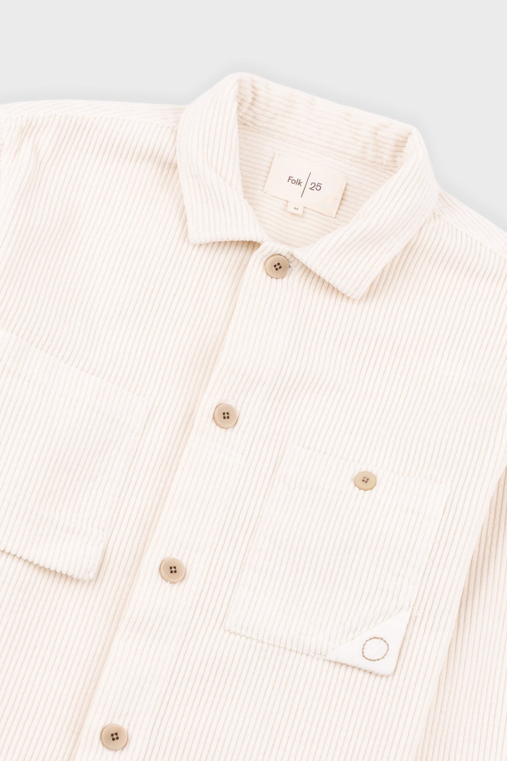 Anniversary Patch Overshirt - Light Stone Chunky Cord