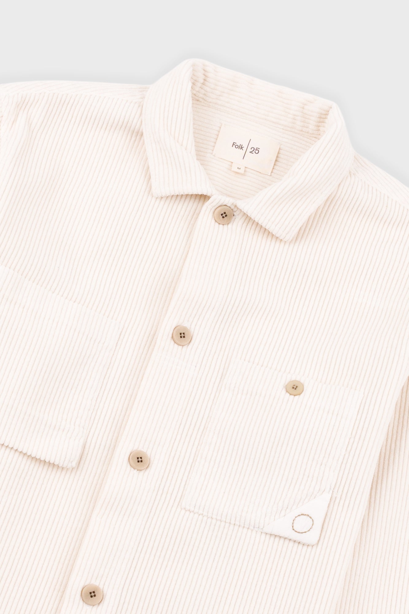 Anniversary Patch Overshirt - Light Stone Chunky Cord