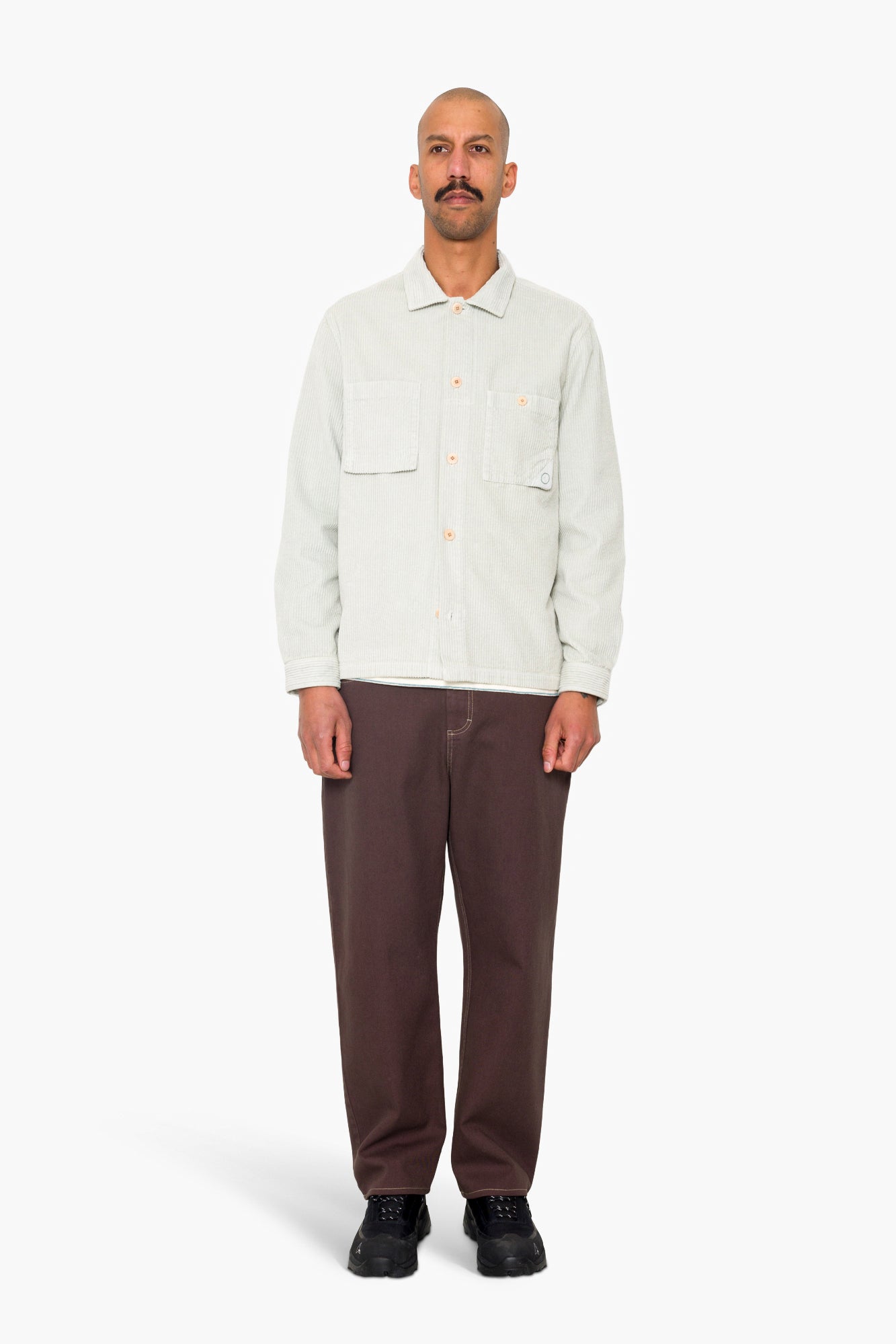 Anniversary Patch Overshirt - Misty Green Chunky Cord