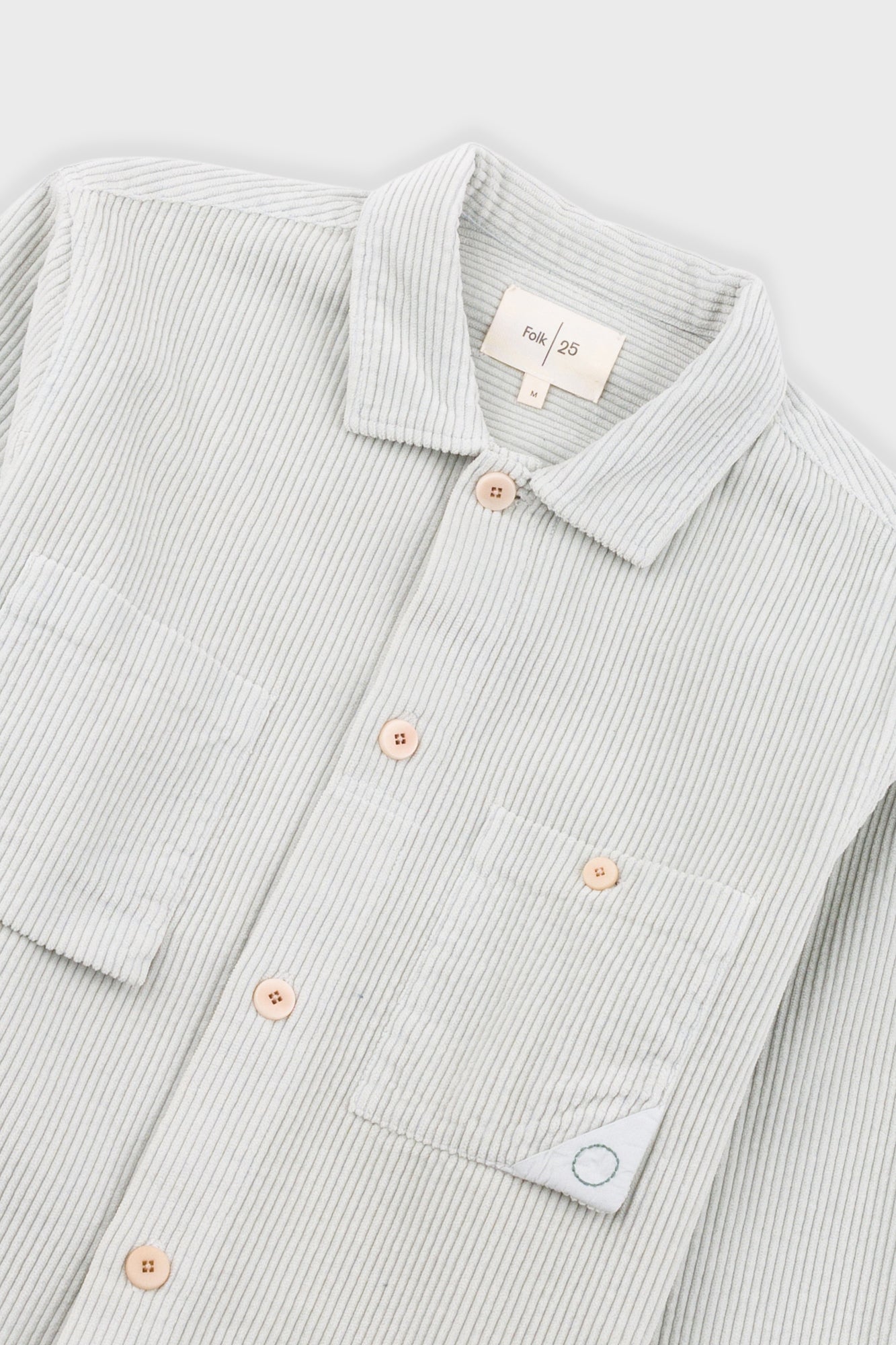Anniversary Patch Overshirt - Misty Green Chunky Cord