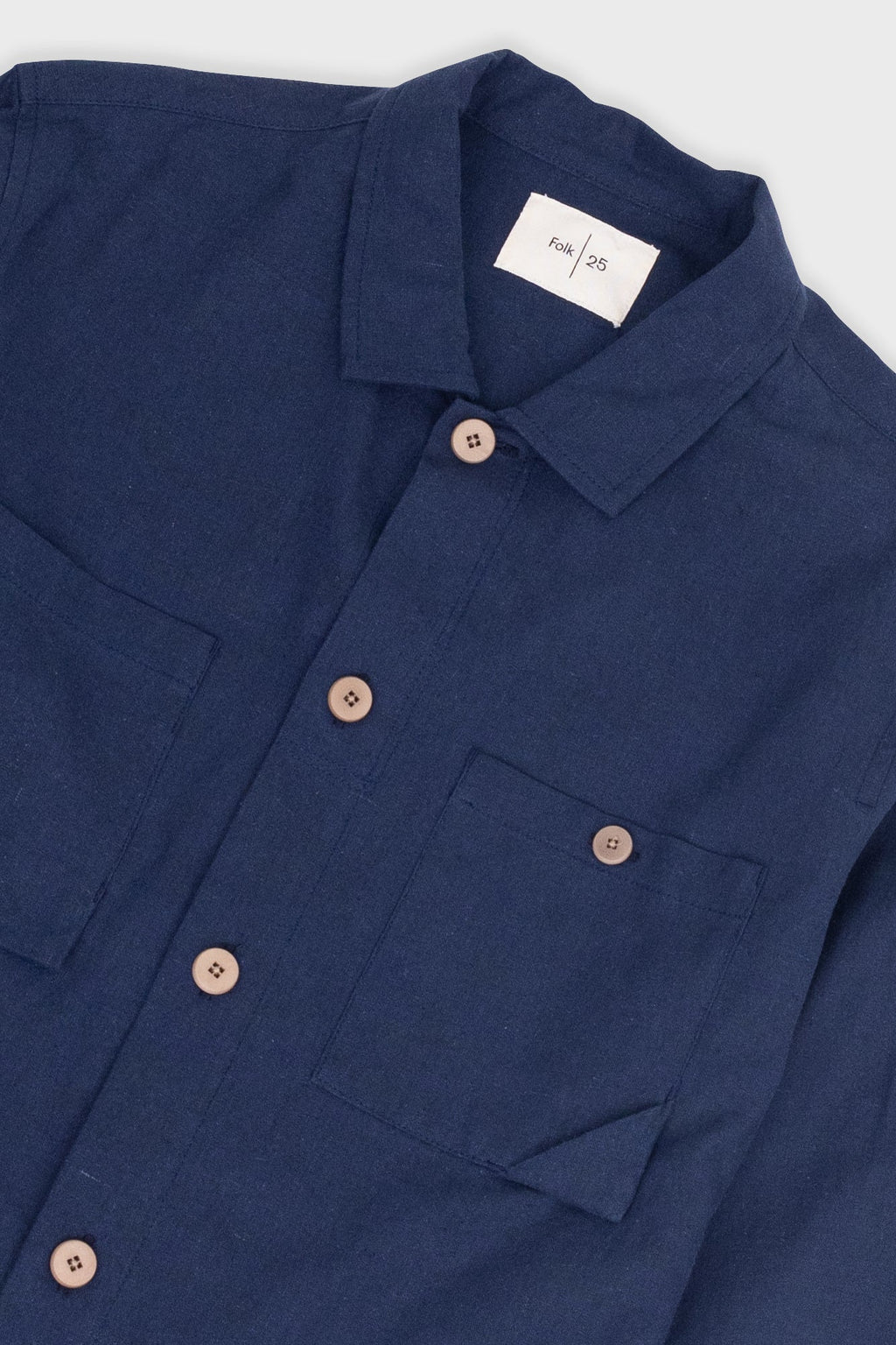 Anniversary Patch Overshirt - Navy Linen