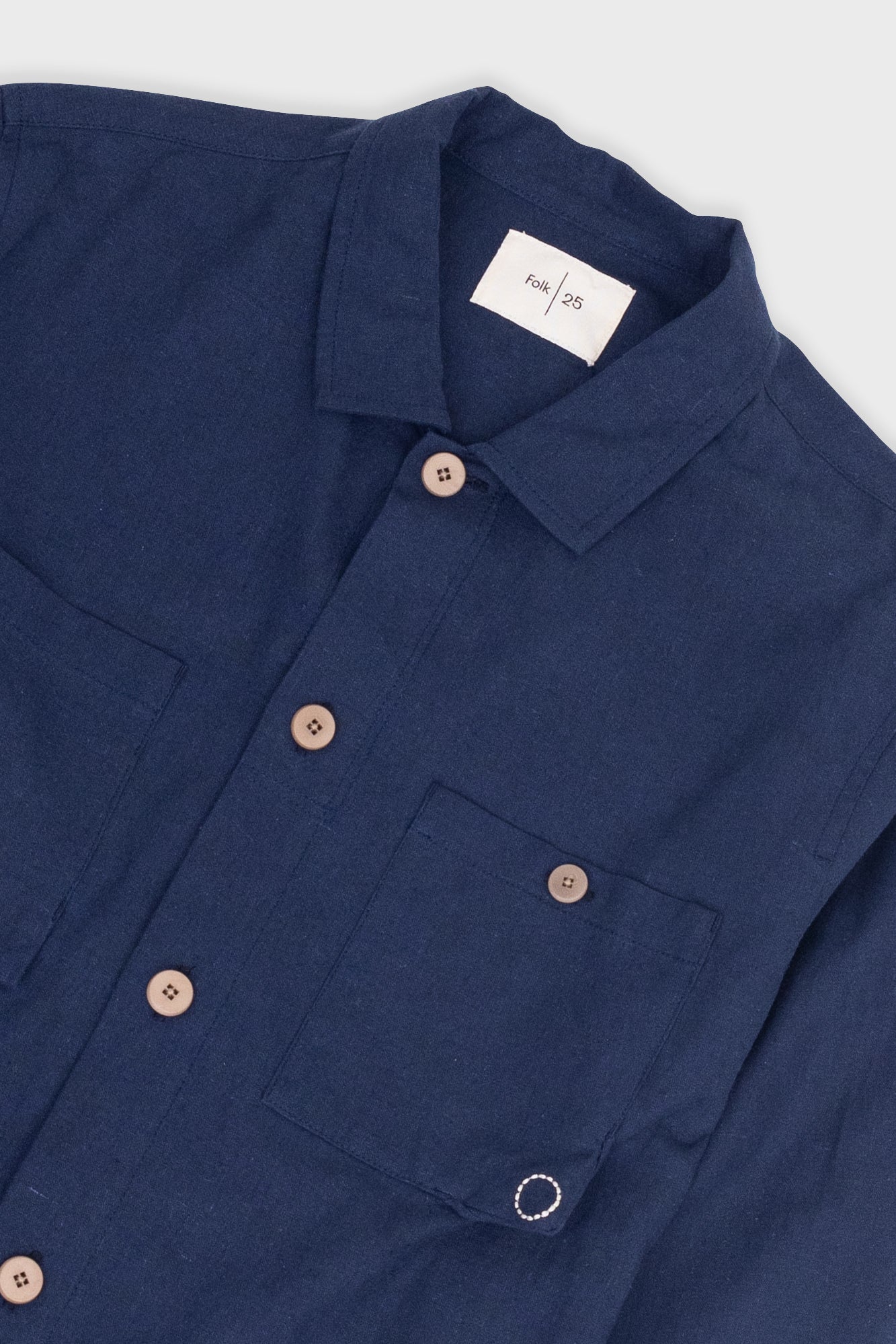 Anniversary Patch Overshirt - Navy Linen