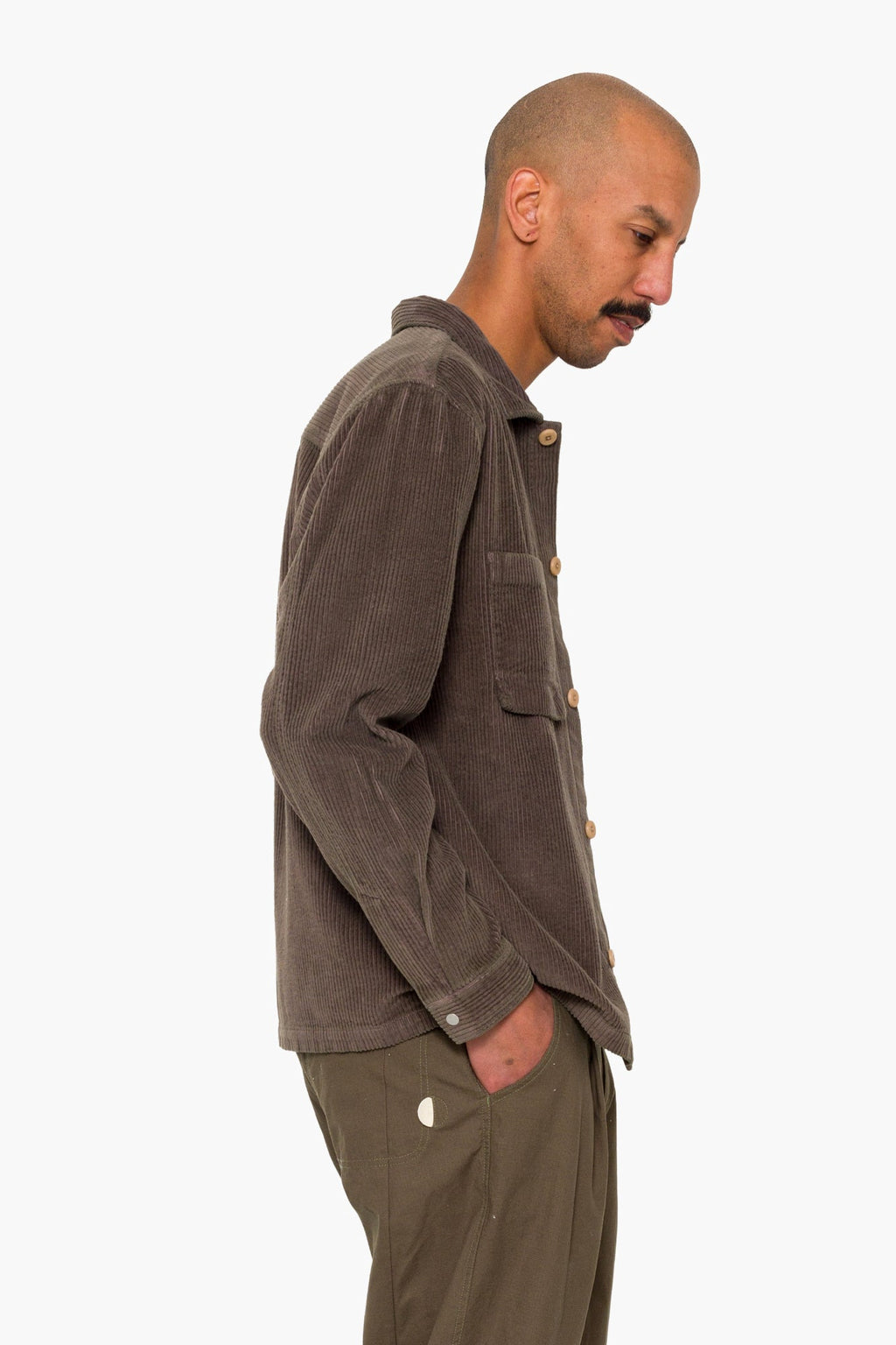 Anniversary Patch Overshirt - Rich Brown Chunky Cord