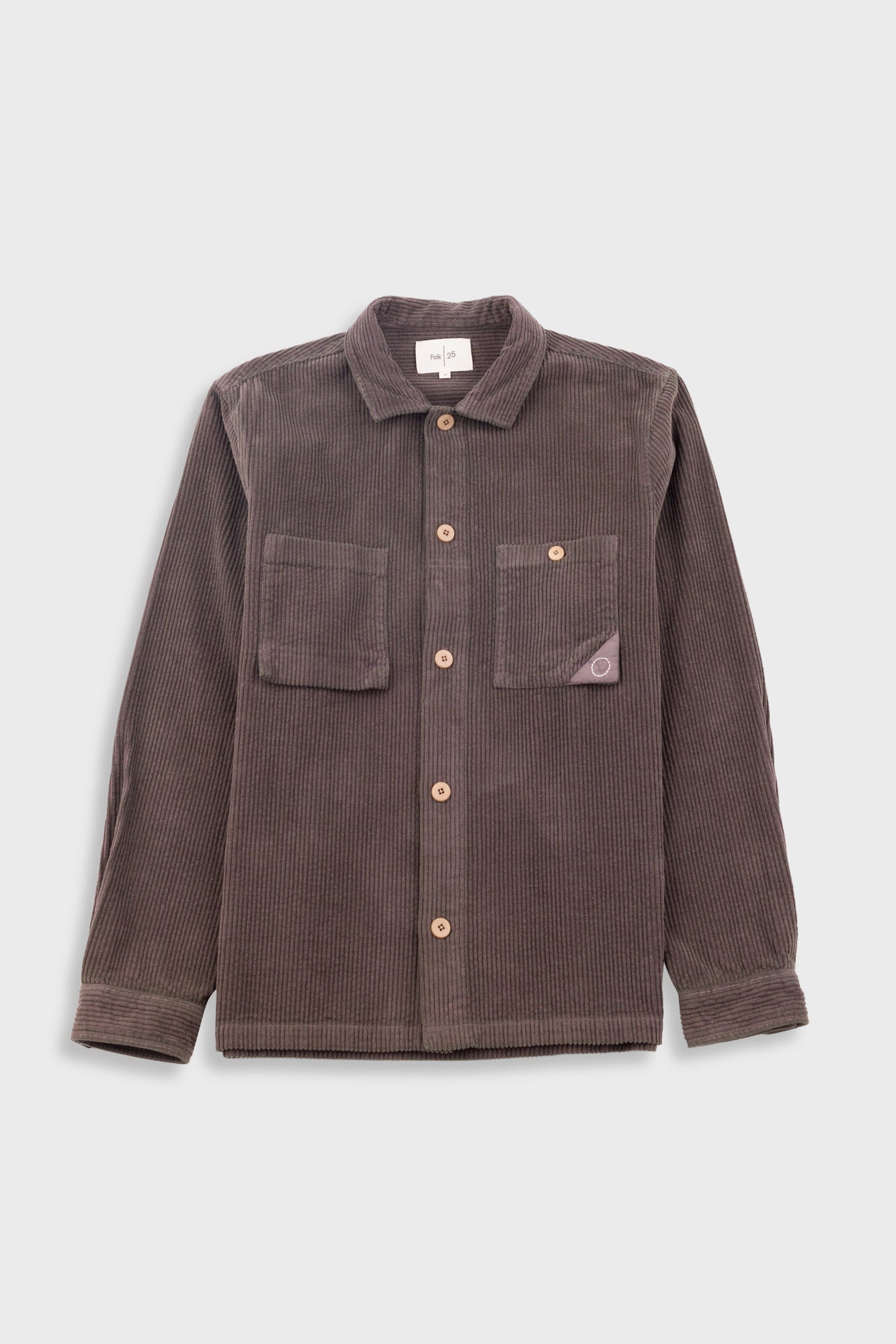 Anniversary Patch Overshirt - Rich Brown Chunky Cord
