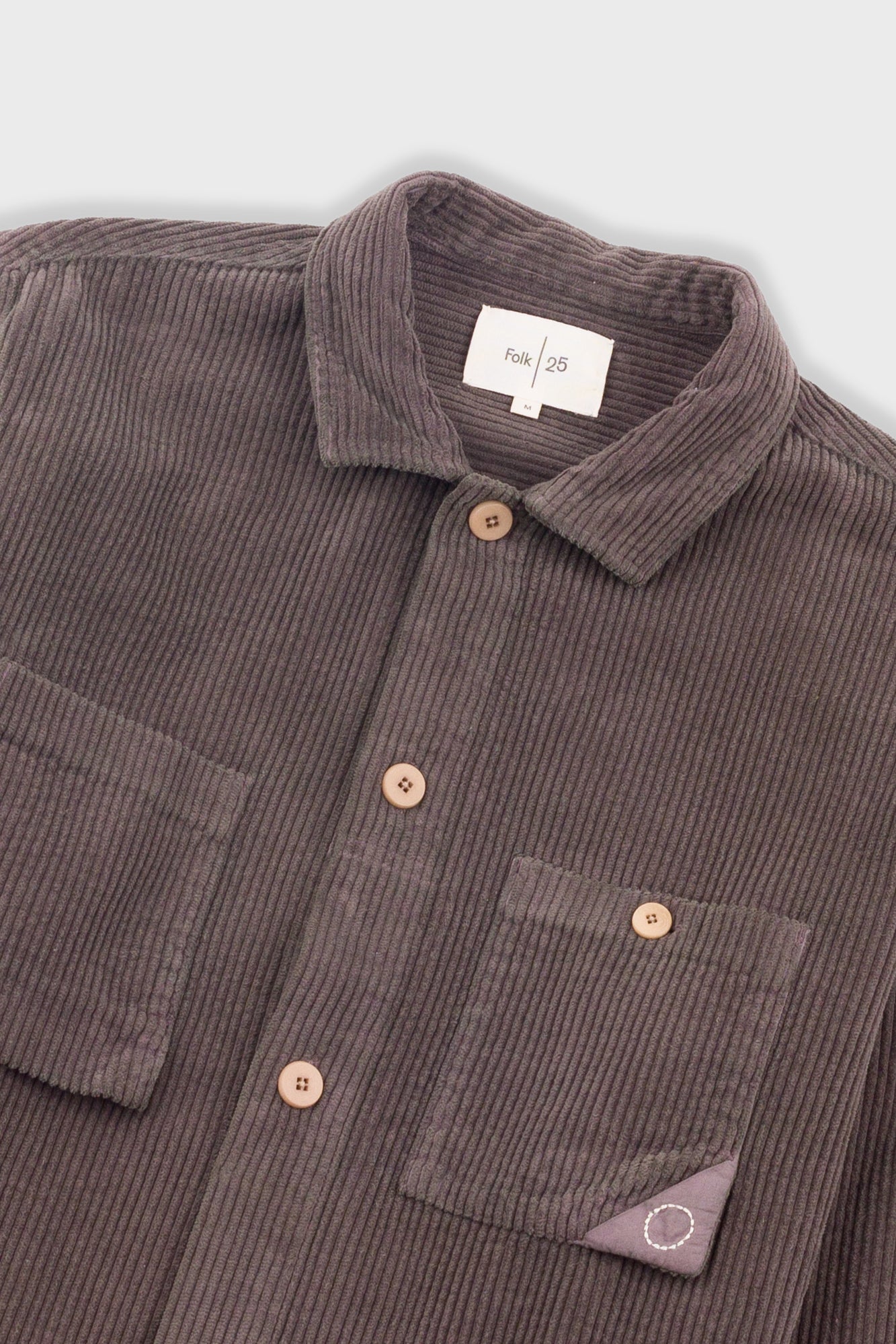 Anniversary Patch Overshirt - Rich Brown Chunky Cord
