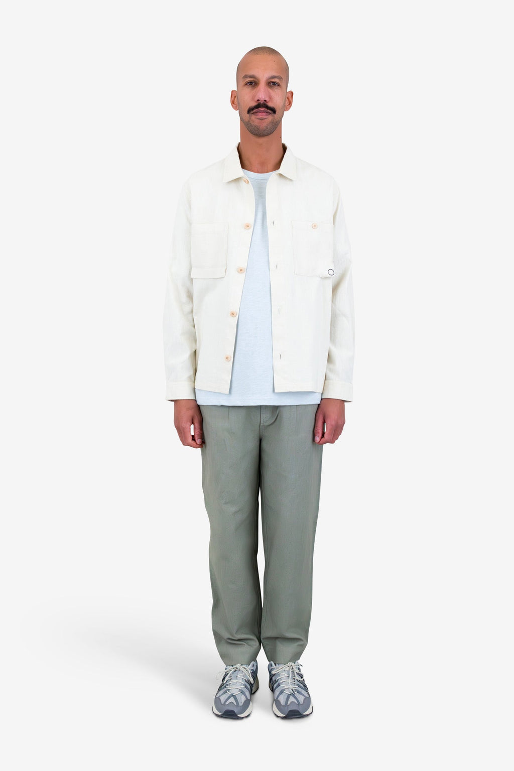 Anniversary Patch Overshirt - Stone Linen