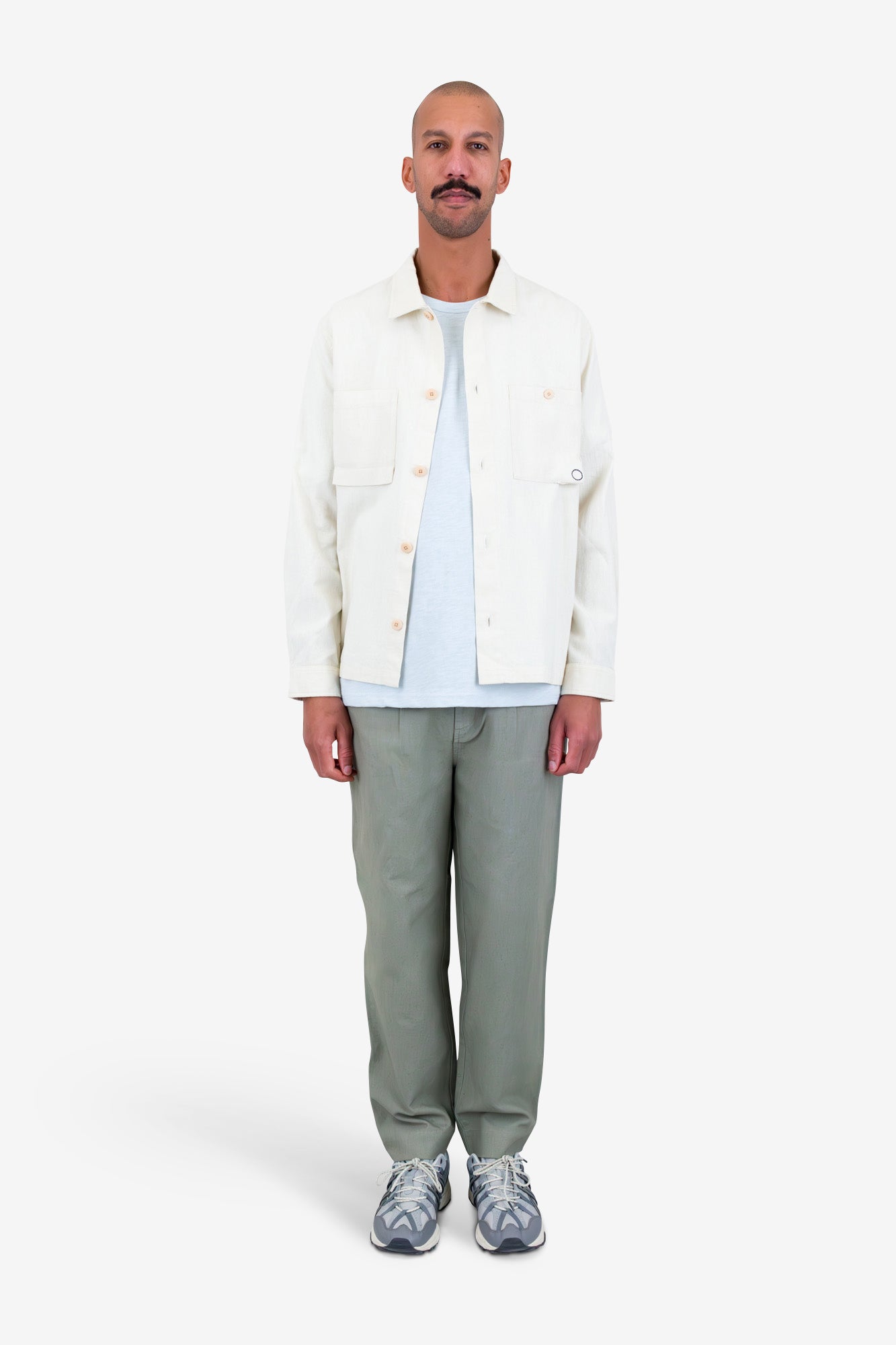 Anniversary Patch Overshirt - Stone Linen