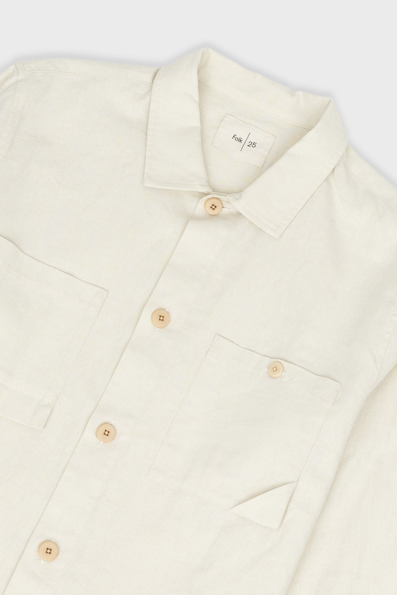 Anniversary Patch Overshirt - Stone Linen