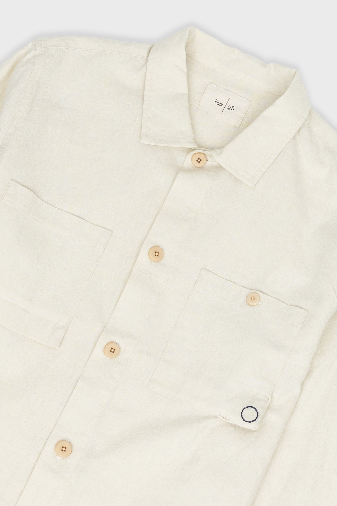 Anniversary Patch Overshirt - Stone Linen