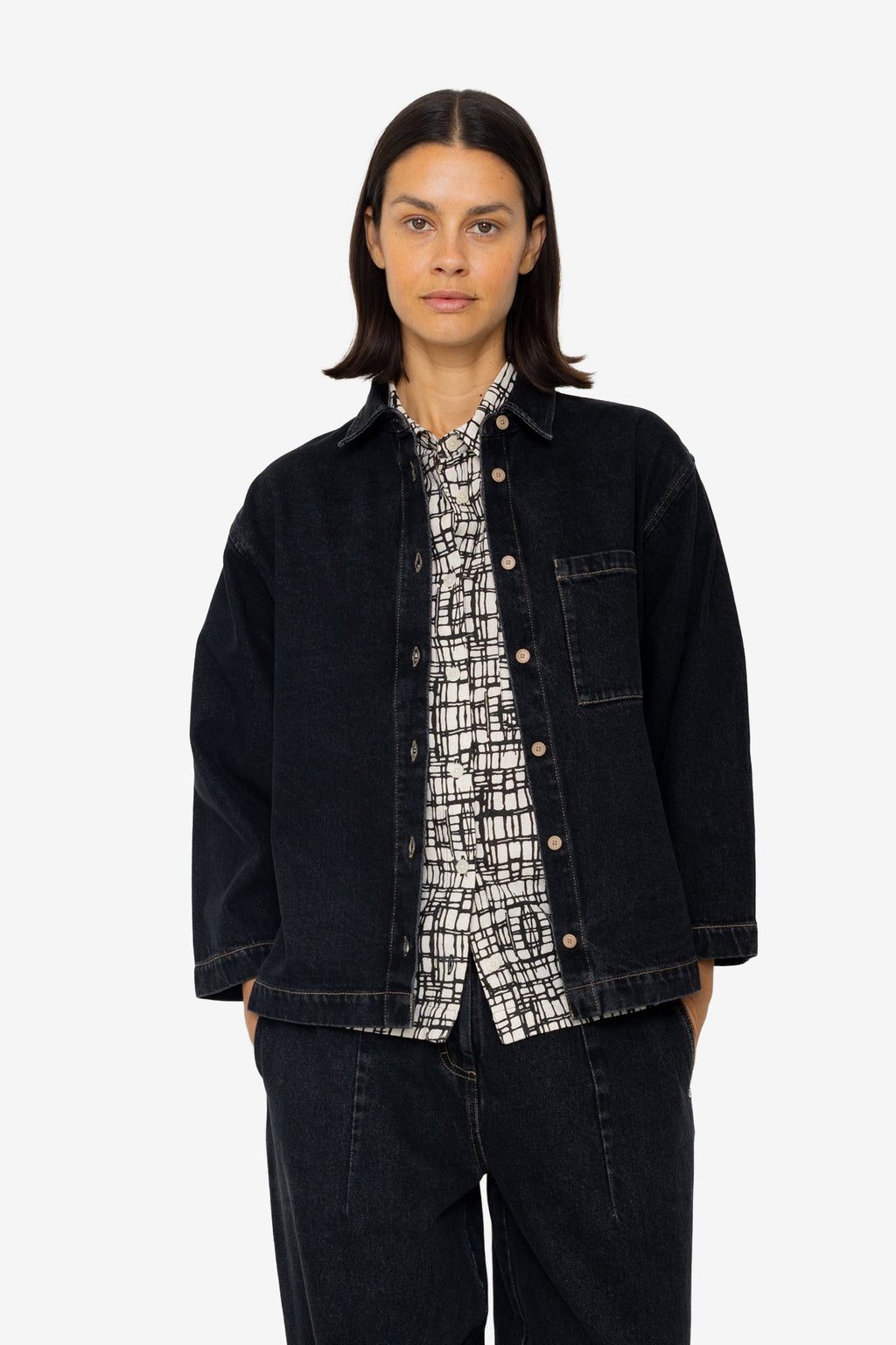 Archive Shirt - Washed Black Denim