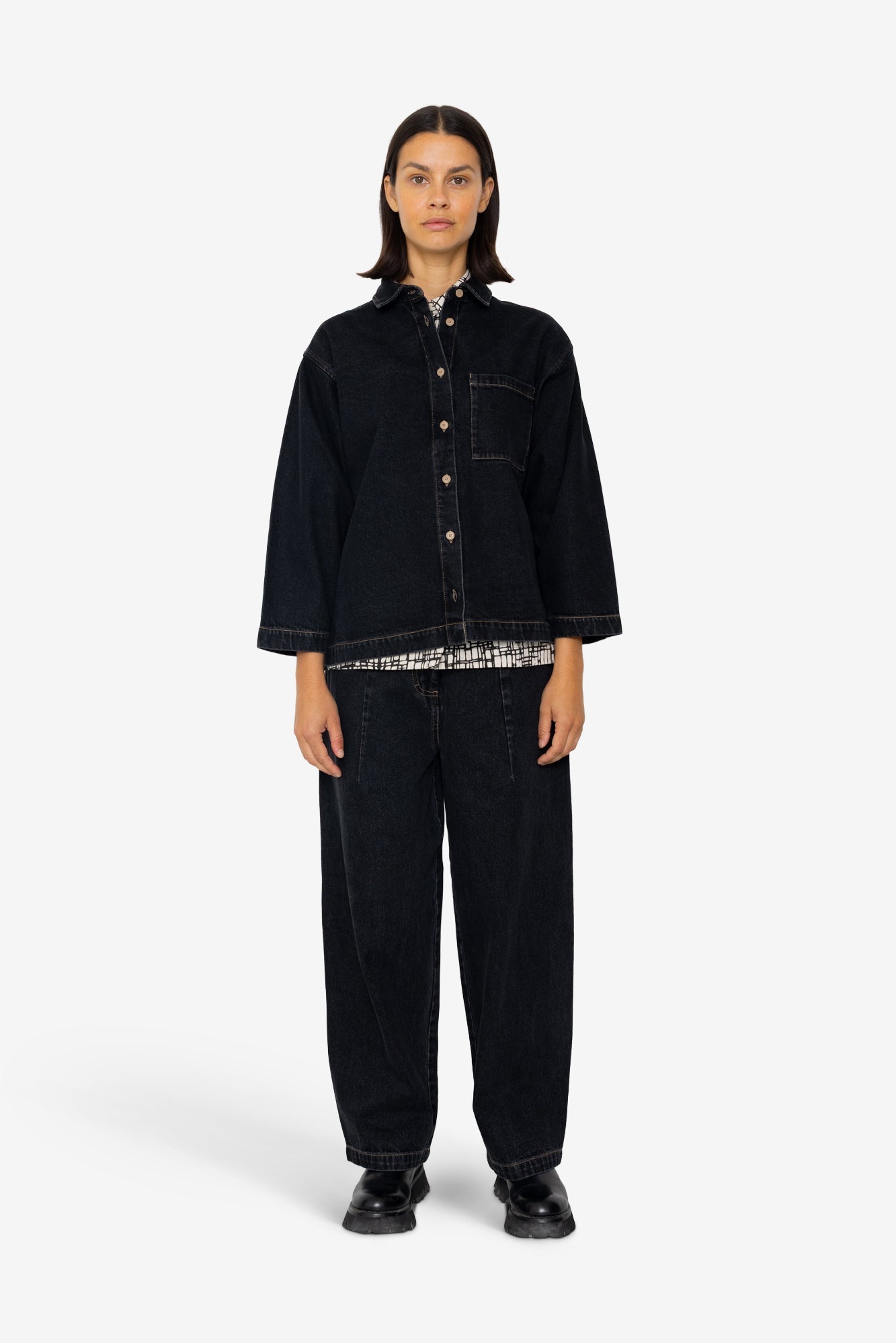 Archive Shirt - Washed Black Denim