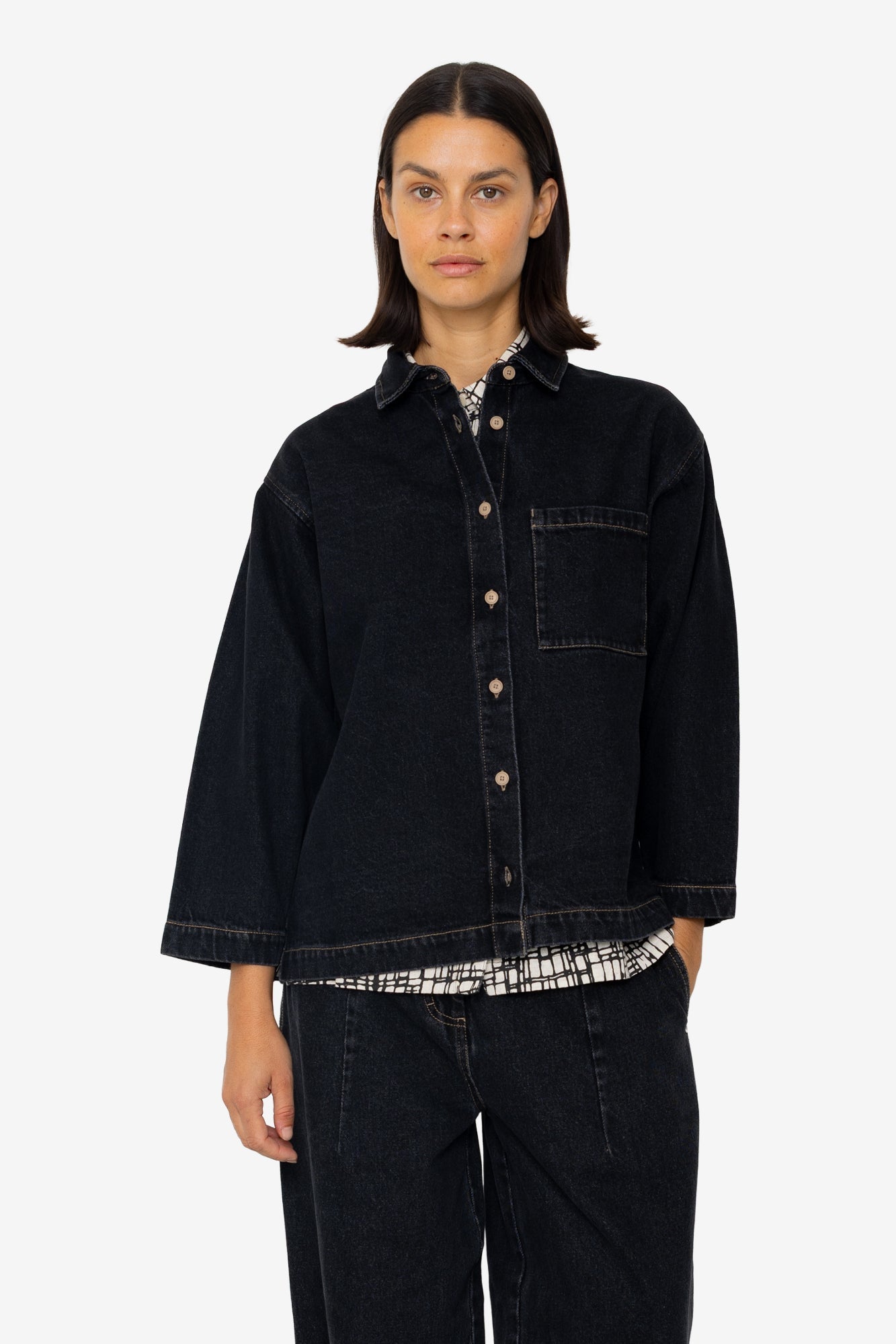 Archive Shirt - Washed Black Denim