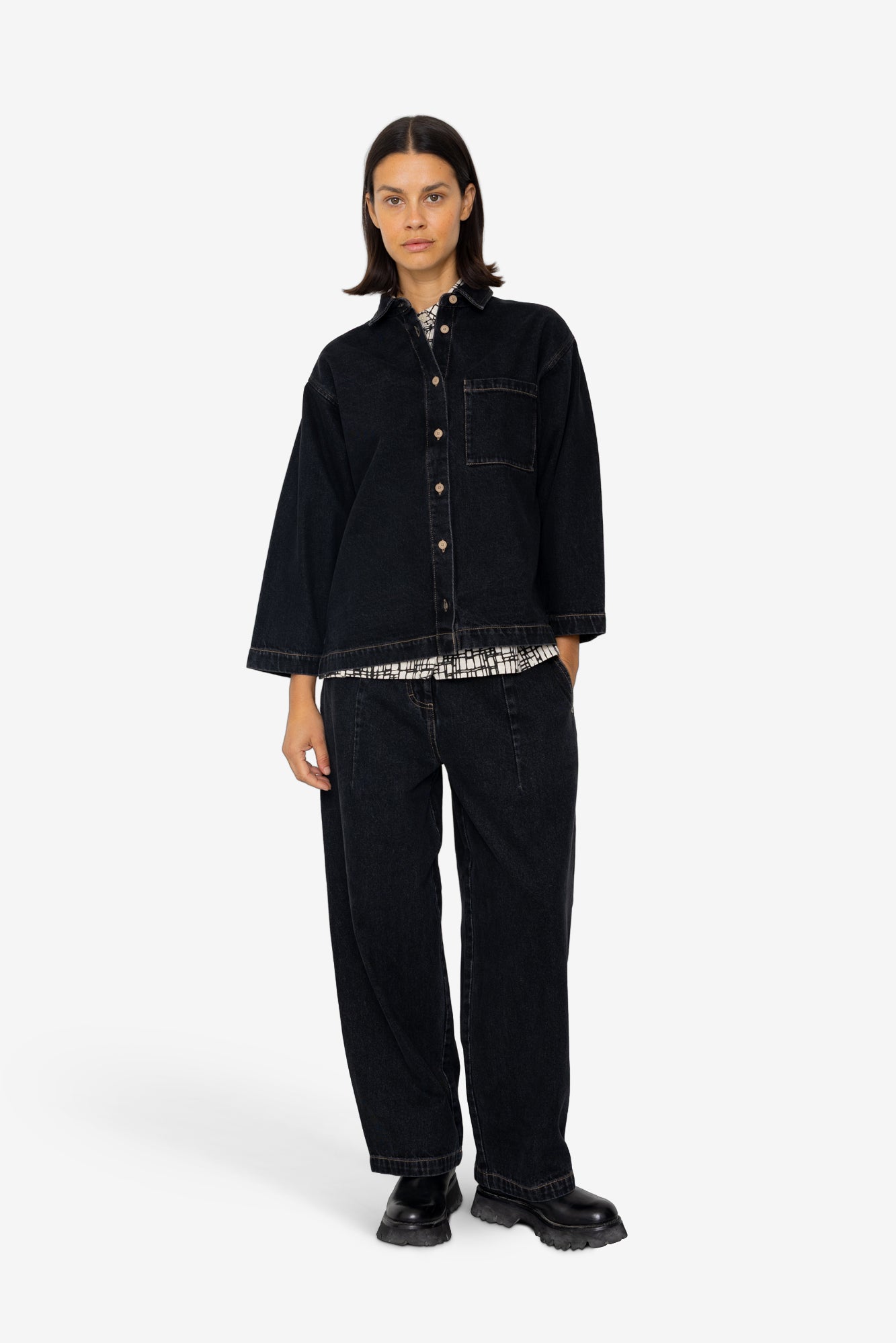 Archive Shirt - Washed Black Denim