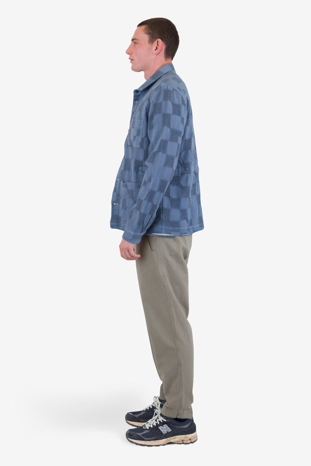 Assembly Jacket - Soft Blue Waffle Check
