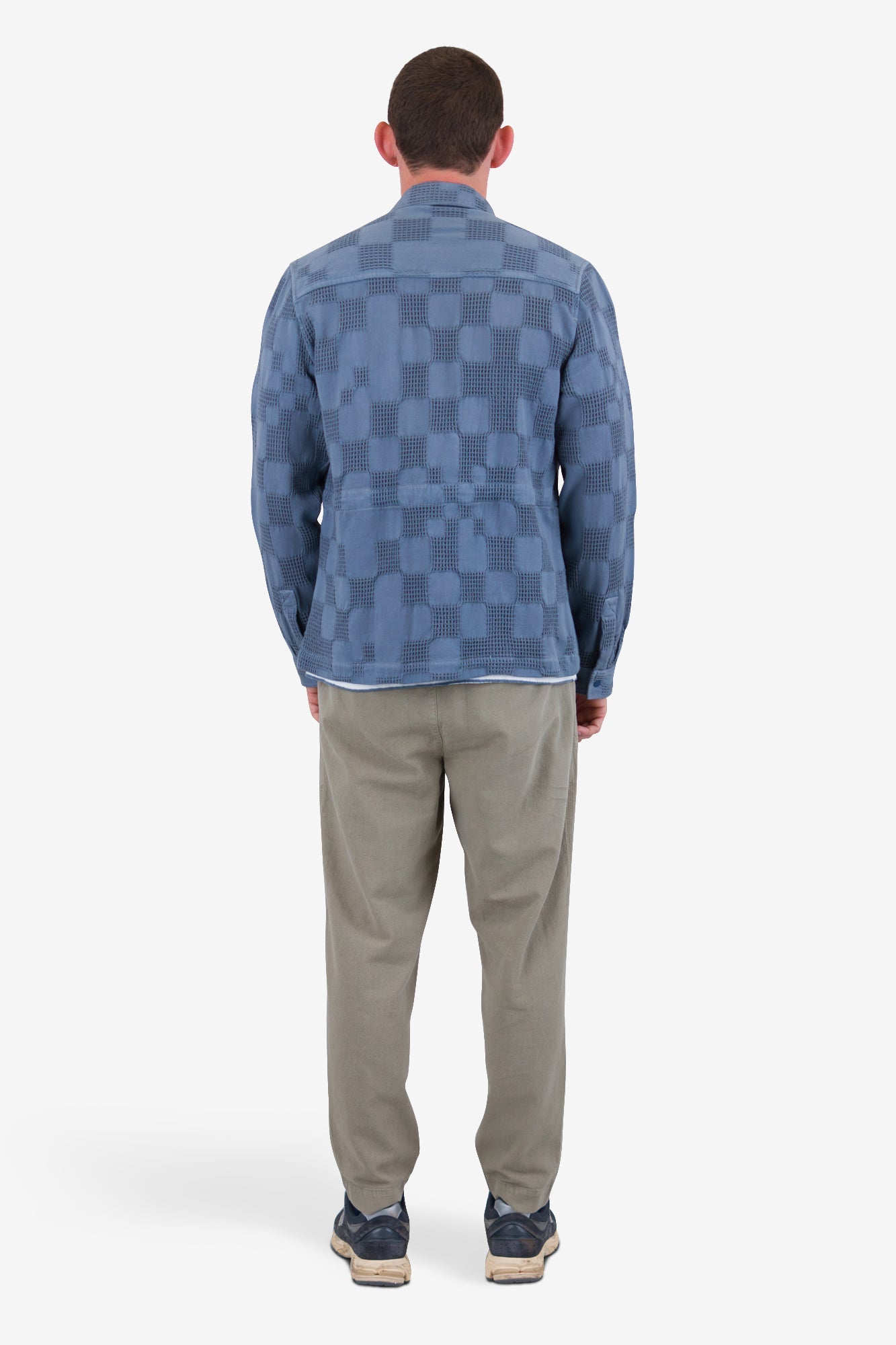 Assembly Jacket - Soft Blue Waffle Check