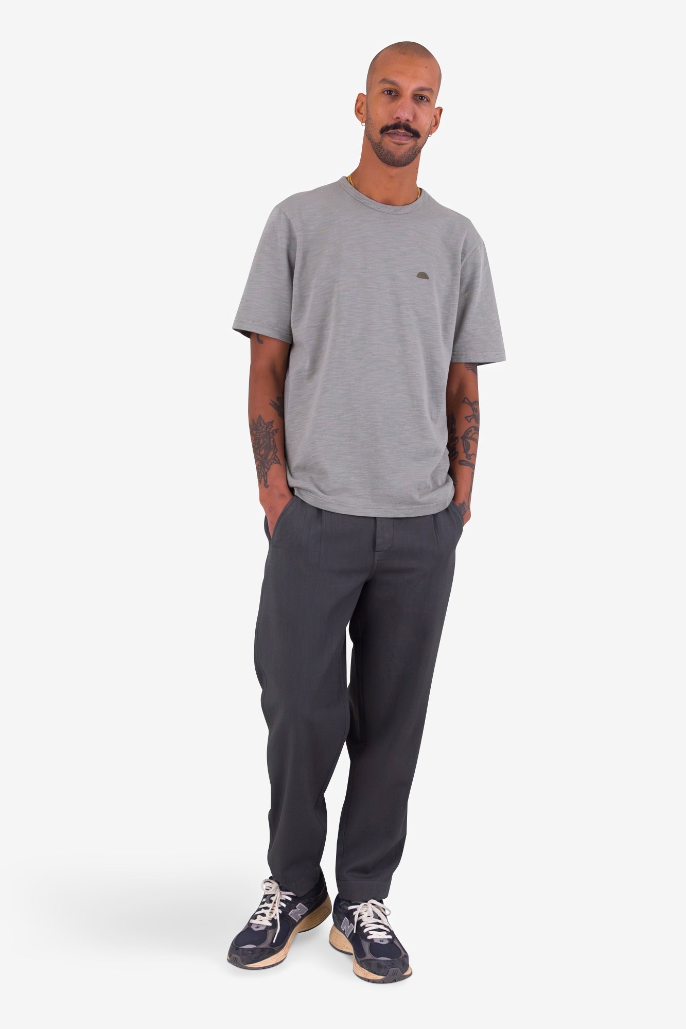 Drawcord Assembly Pant - Soft Black Herringbone