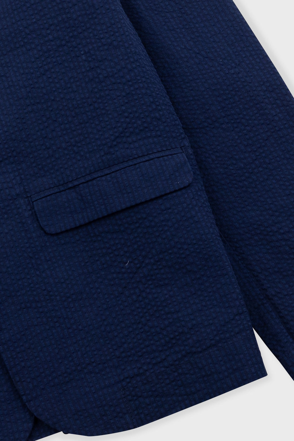 Assembly Blazer - Navy Crinkle Stripe
