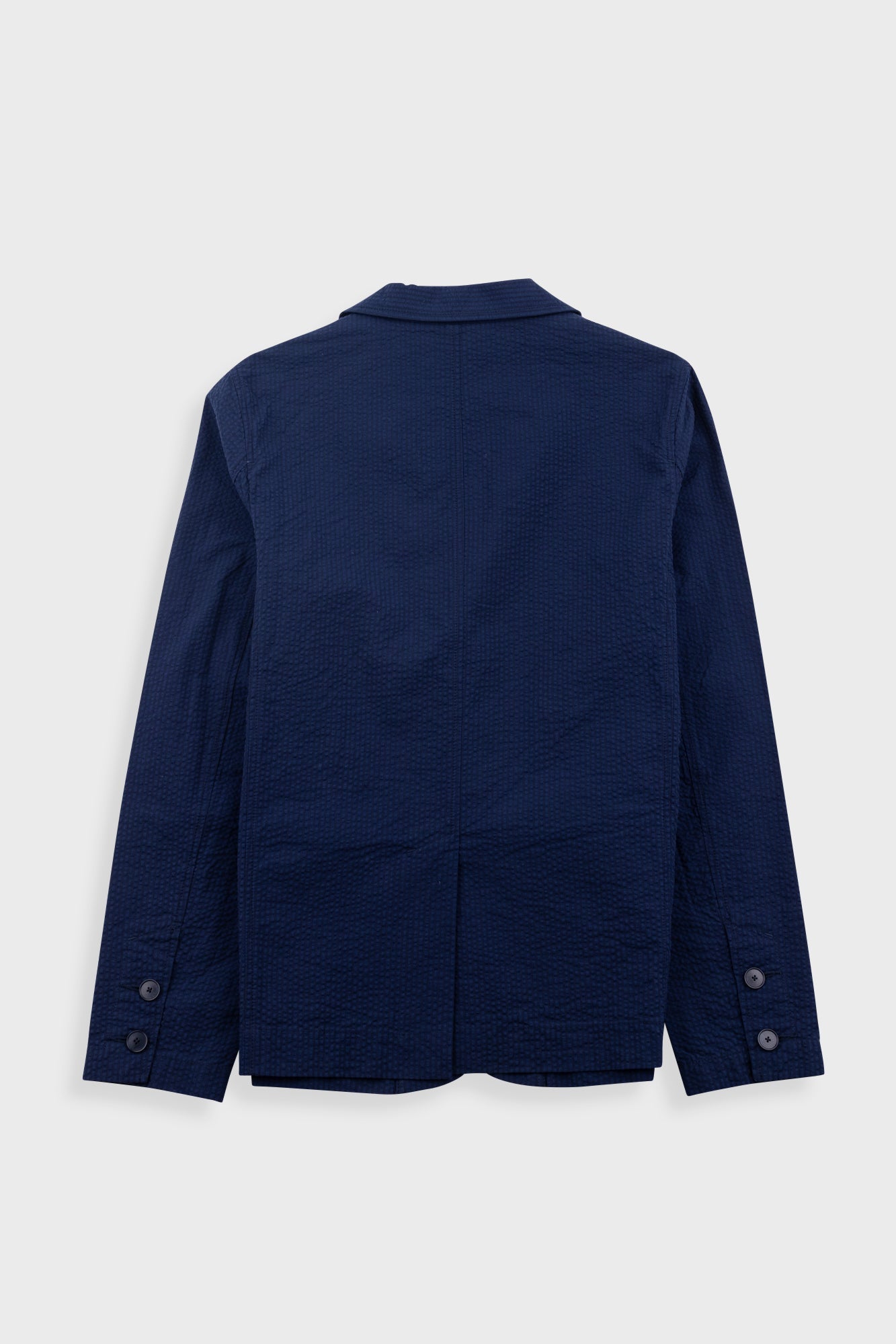 Assembly Blazer - Navy Crinkle Stripe