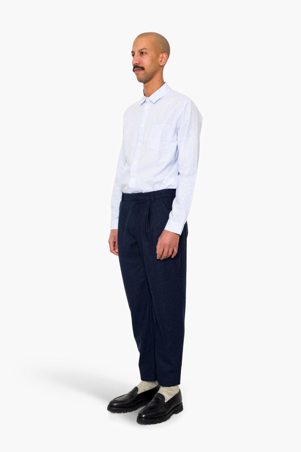 Assembly Suit Trouser - Navy Melange Wool