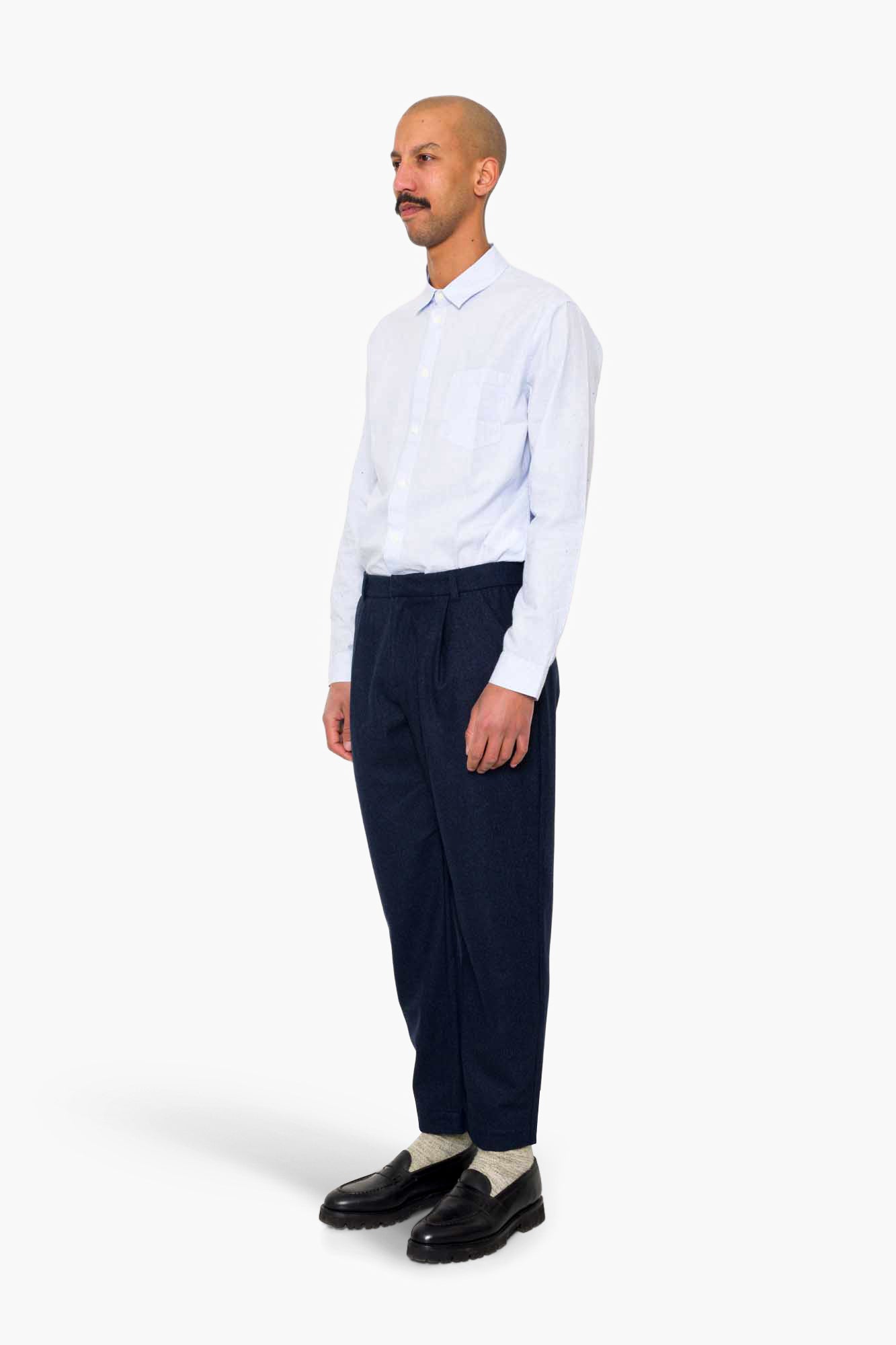 Assembly Suit Trouser - Navy Melange Wool