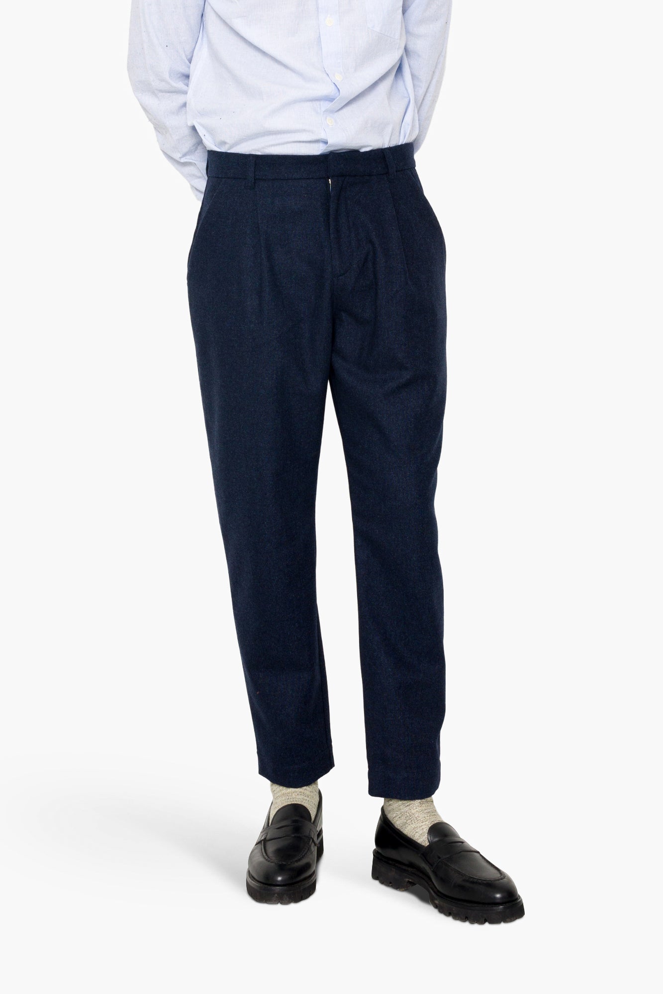 Assembly Suit Trouser - Navy Melange Wool