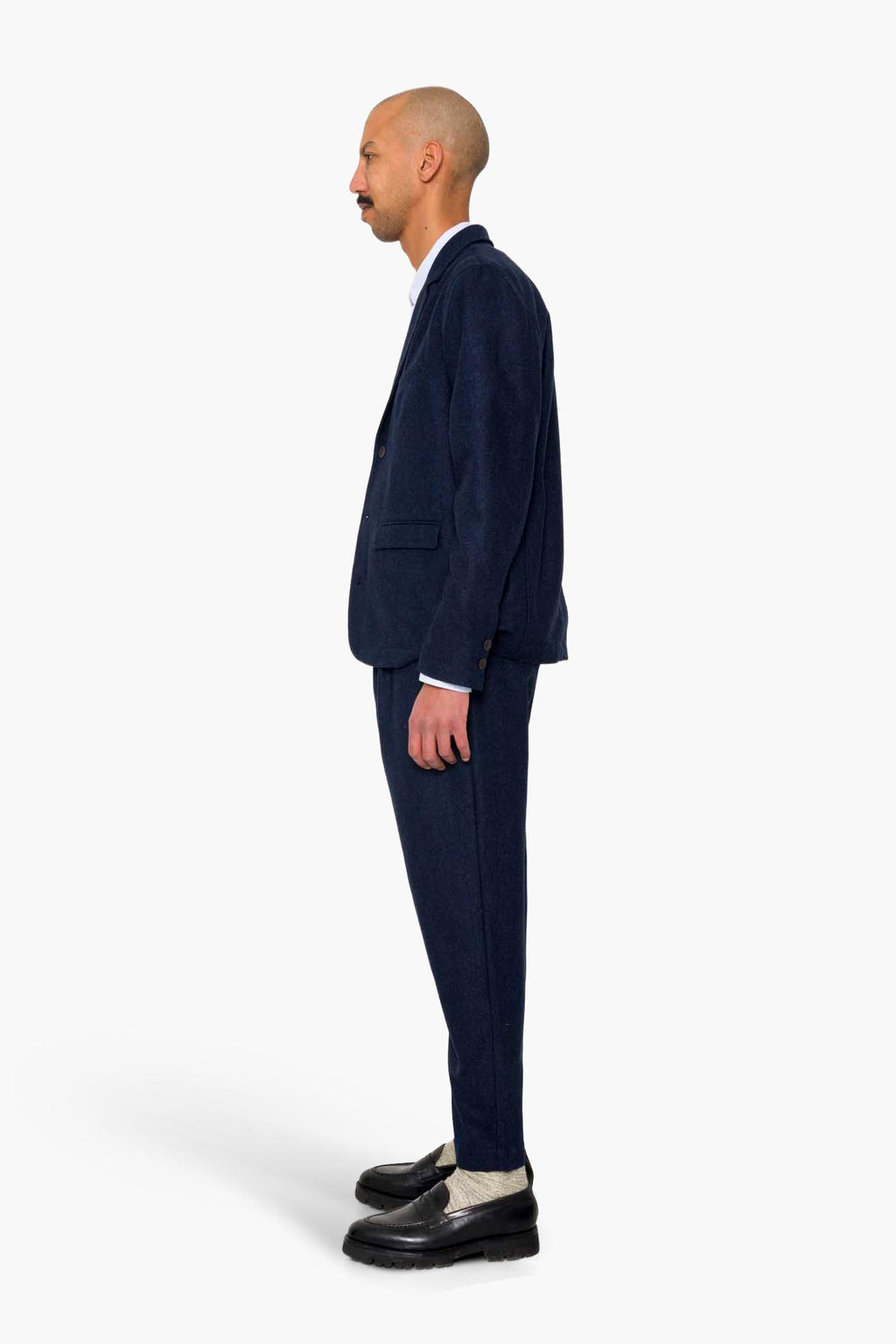 Assembly Blazer - Navy Melange Wool