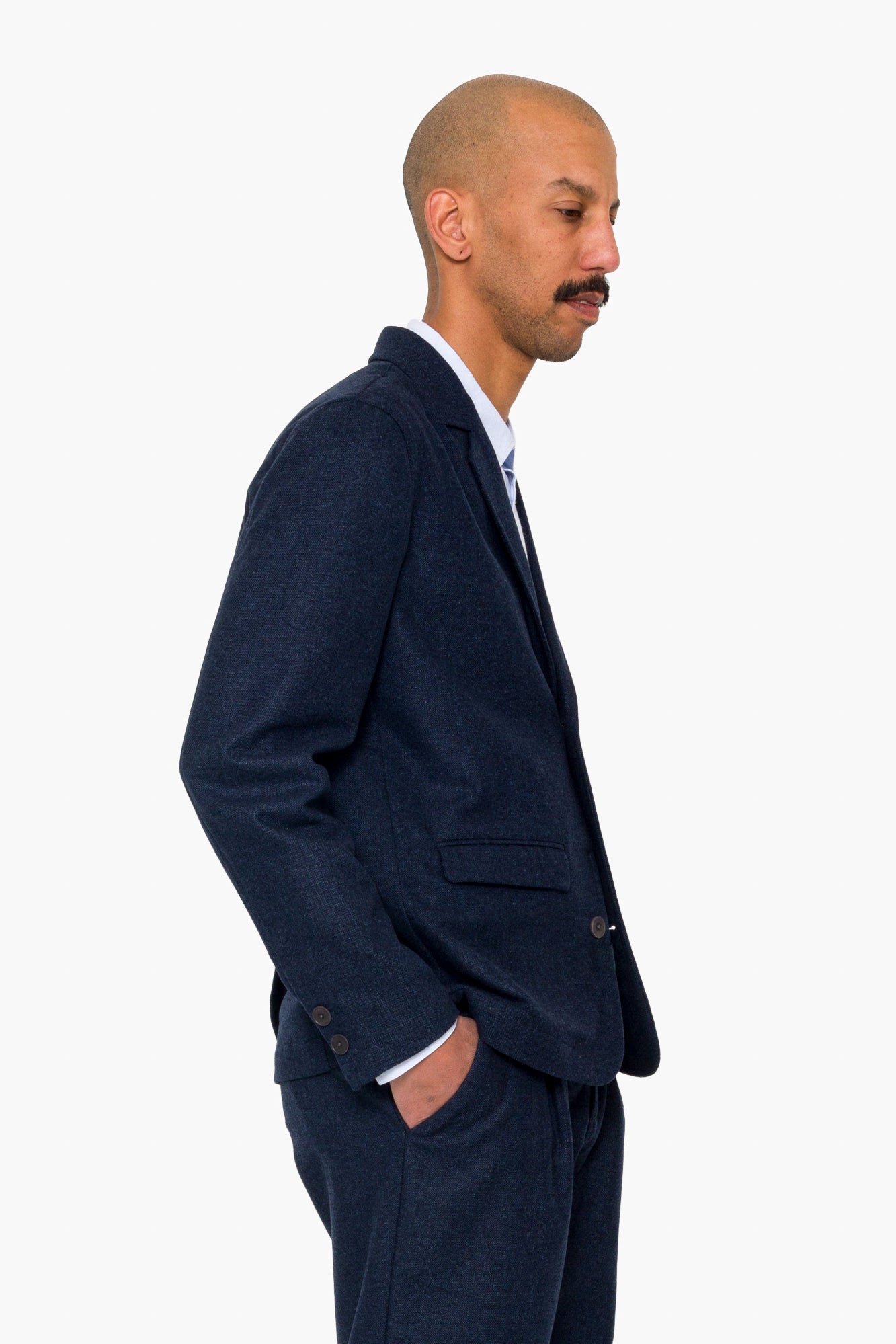 Assembly Blazer - Navy Melange Wool
