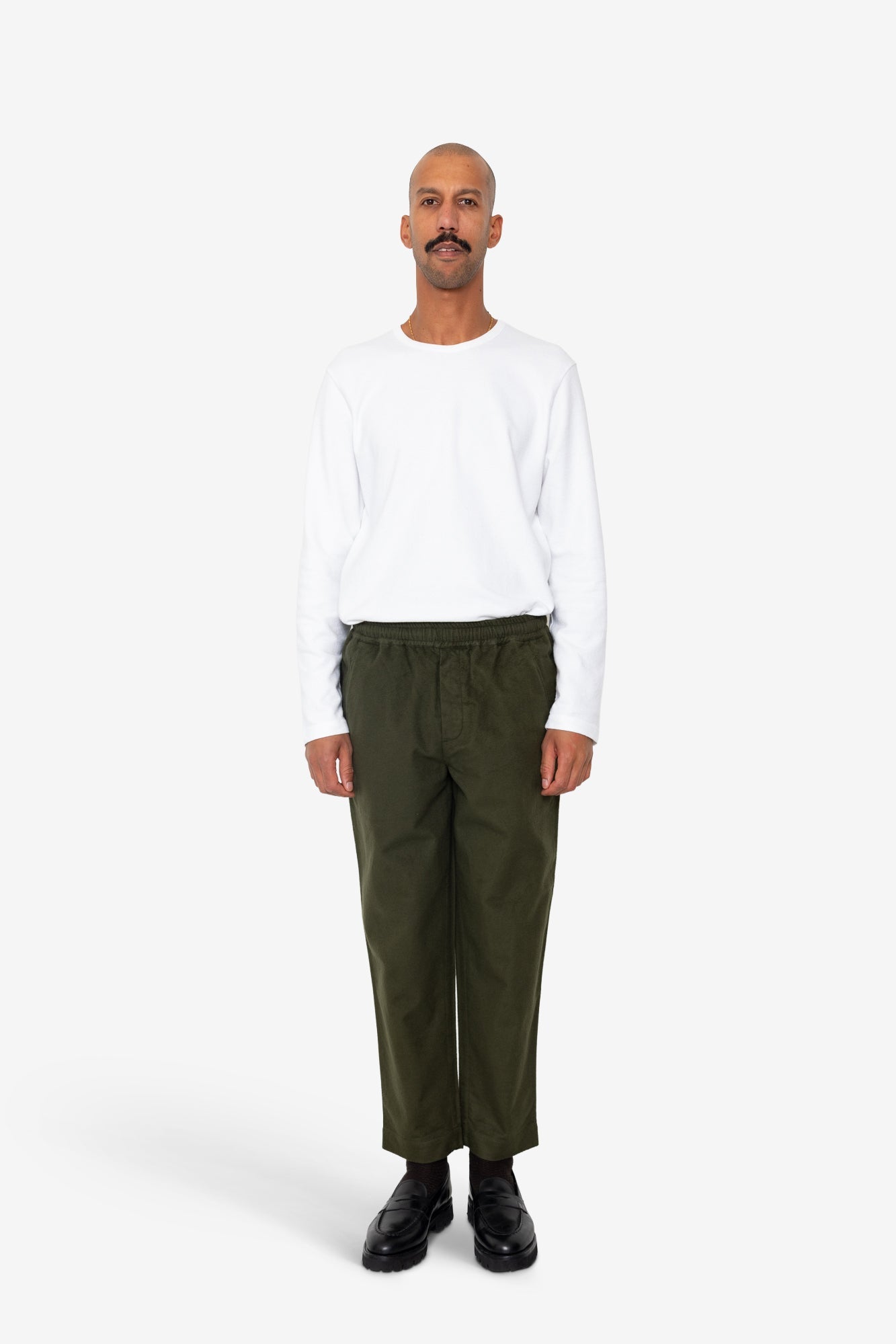 Drawcord Assembly Pant - Dark Olive Moleskin